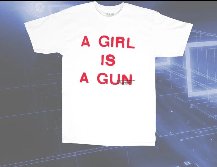Pleasures XL Extra Large White A Girl is A Gun Tee Shirt Merch Joy Red Size US XL / EU 56 / 4 - 6 Thumbnail