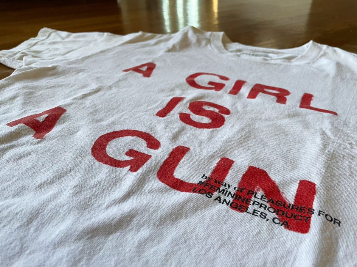 Pleasures XL Extra Large White A Girl is A Gun Tee Shirt Merch Joy Red Size US XL / EU 56 / 4 - 7 Thumbnail
