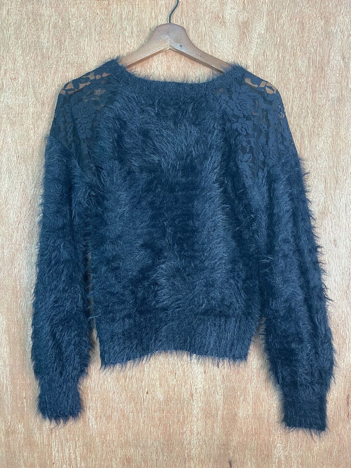Homespun Knitwear Olive Des Olive Shag Shaggy Fur Mohair Knitwear #B624 Size US S / EU 44-46 / 1 - 7 Thumbnail