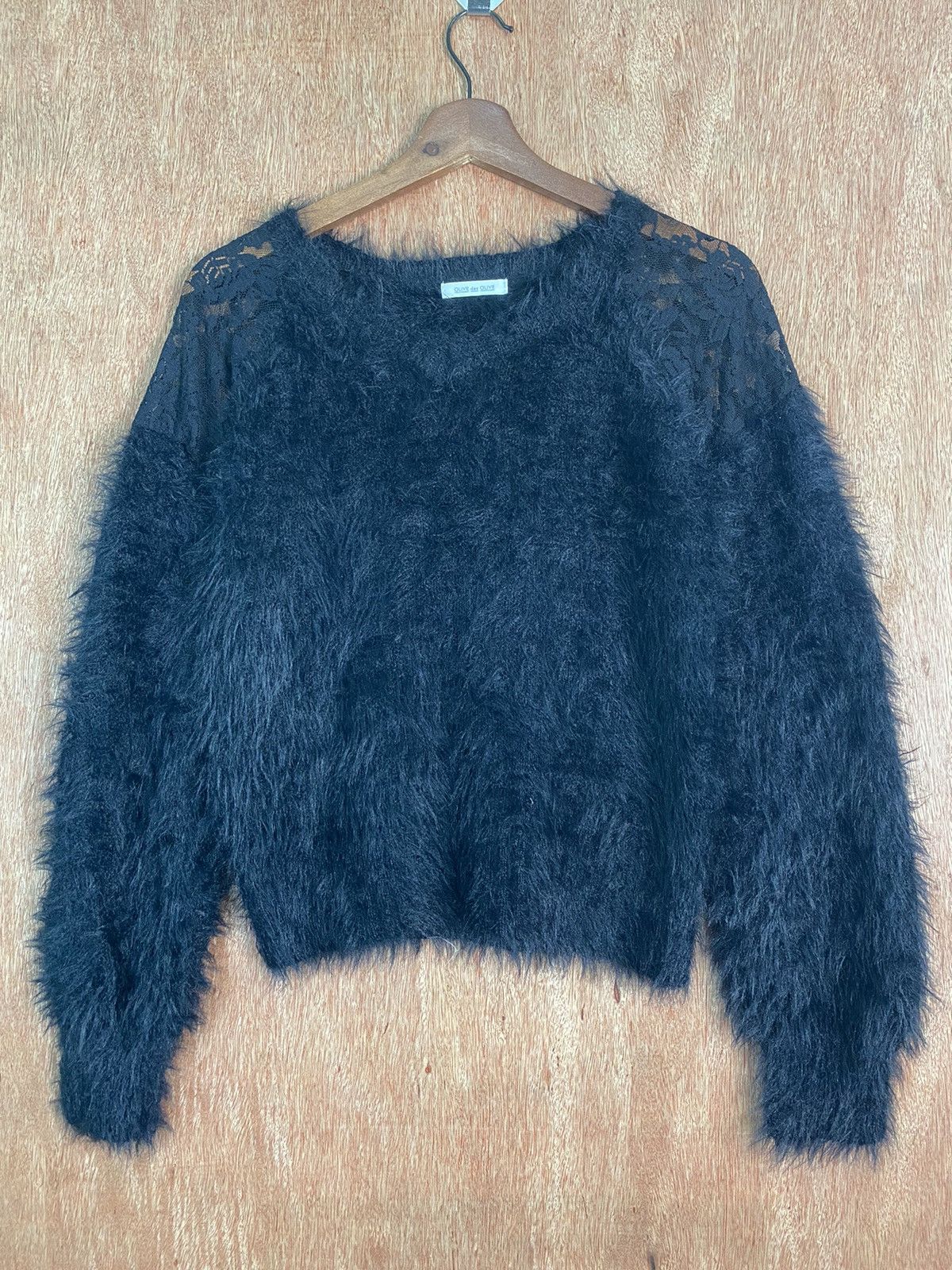 Homespun Knitwear Olive Des Olive Shag Shaggy Fur Mohair Knitwear #B624 Size US S / EU 44-46 / 1 - 1 Thumbnail