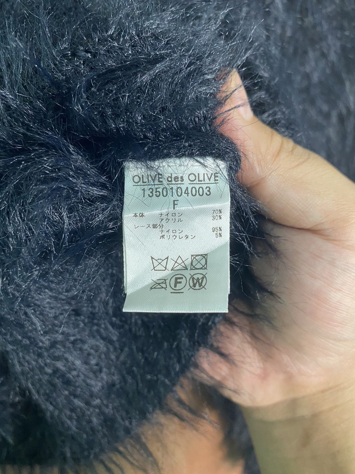 Homespun Knitwear Olive Des Olive Shag Shaggy Fur Mohair Knitwear #B624 Size US S / EU 44-46 / 1 - 9 Thumbnail