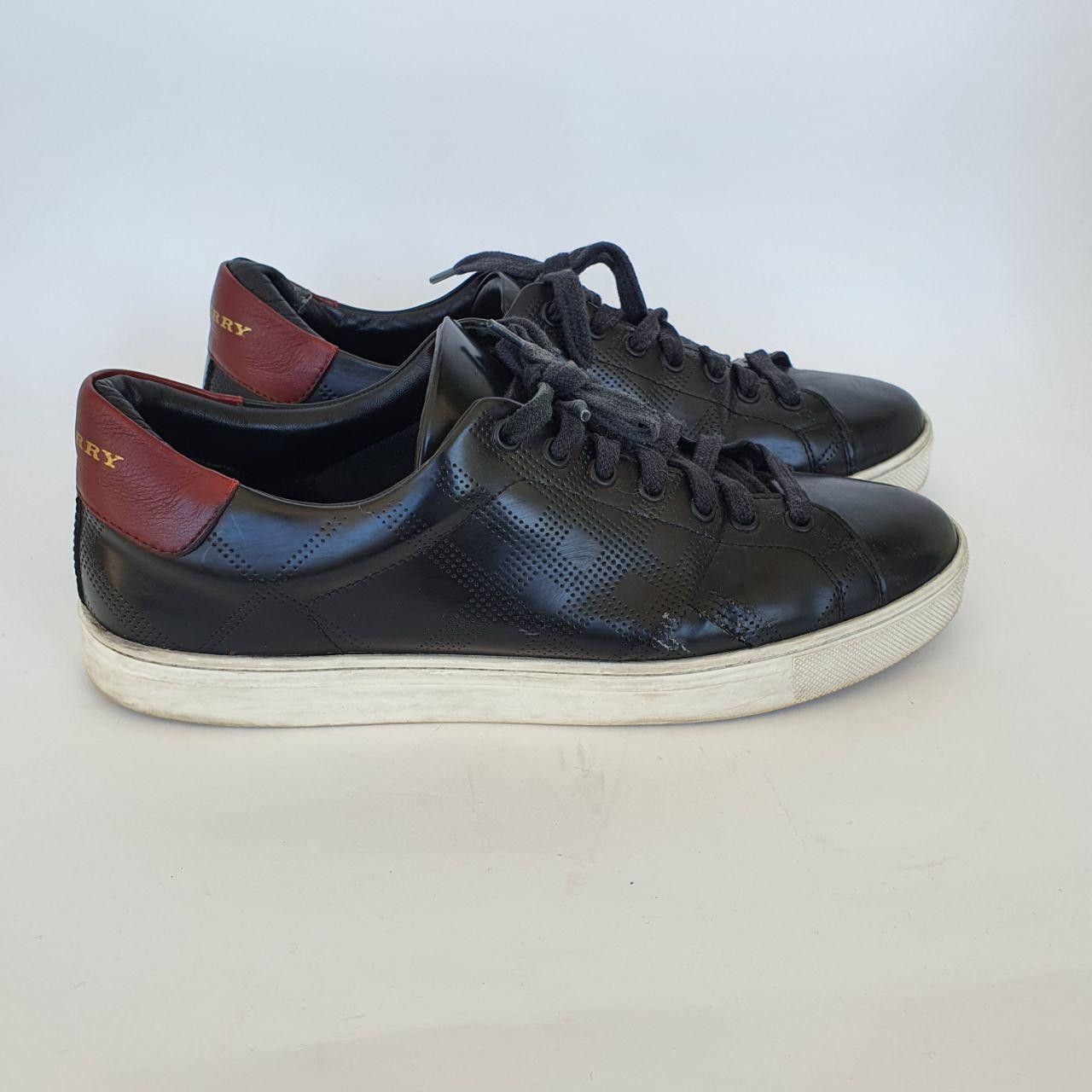Burberry Burberry Leather Sneakers with Claret Emblem Made In Italy Size US 9 / EU 42 - 3 Thumbnail