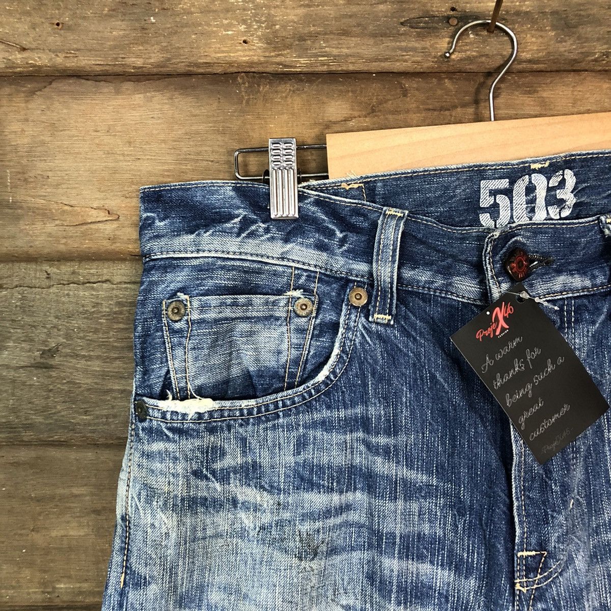 Edwin Edwin Blue Trip Blue faded Distressed Denim Pants #4652 Size US 34 / EU 50 - 4 Thumbnail