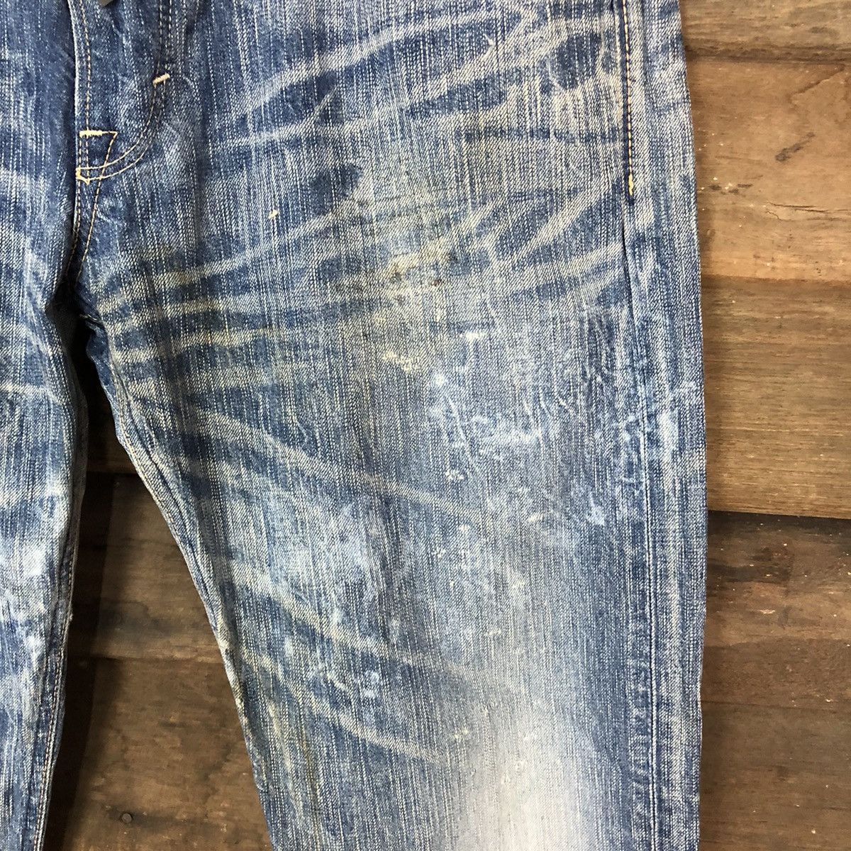 Edwin Edwin Blue Trip Blue faded Distressed Denim Pants #4652 Size US 34 / EU 50 - 7 Thumbnail