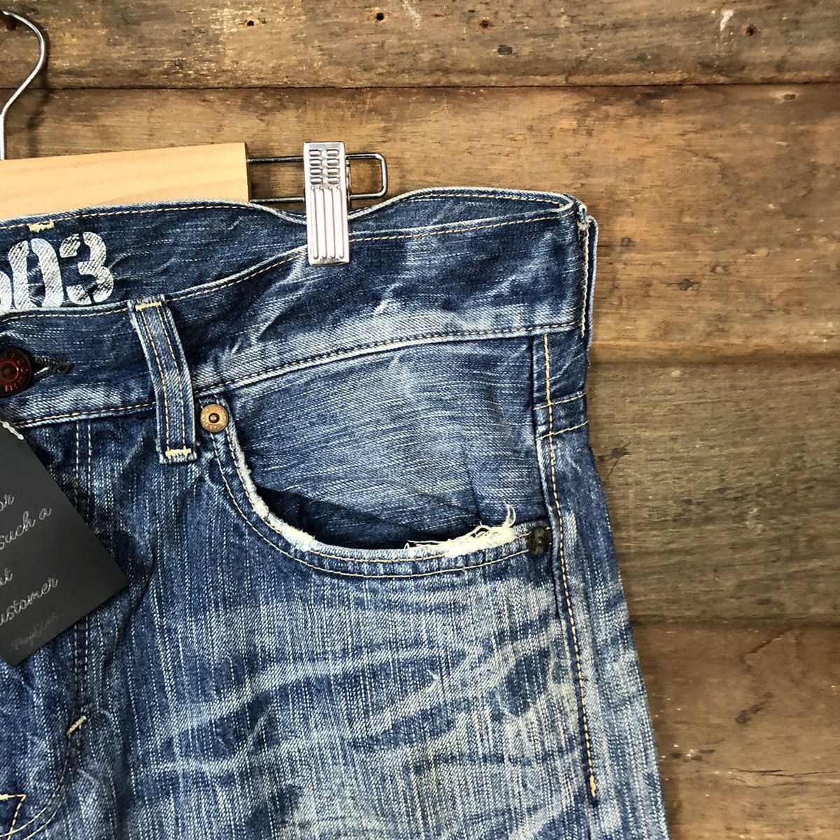 Edwin Edwin Blue Trip Blue faded Distressed Denim Pants #4652 Size US 34 / EU 50 - 5 Thumbnail