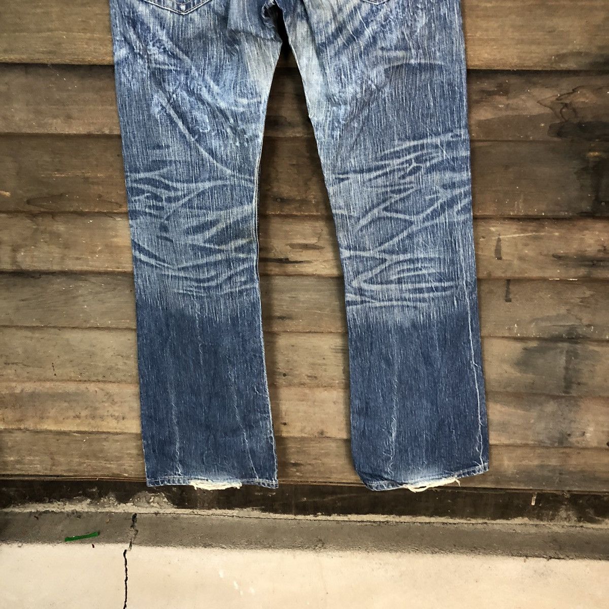 Edwin Edwin Blue Trip Blue faded Distressed Denim Pants #4652 Size US 34 / EU 50 - 13 Thumbnail