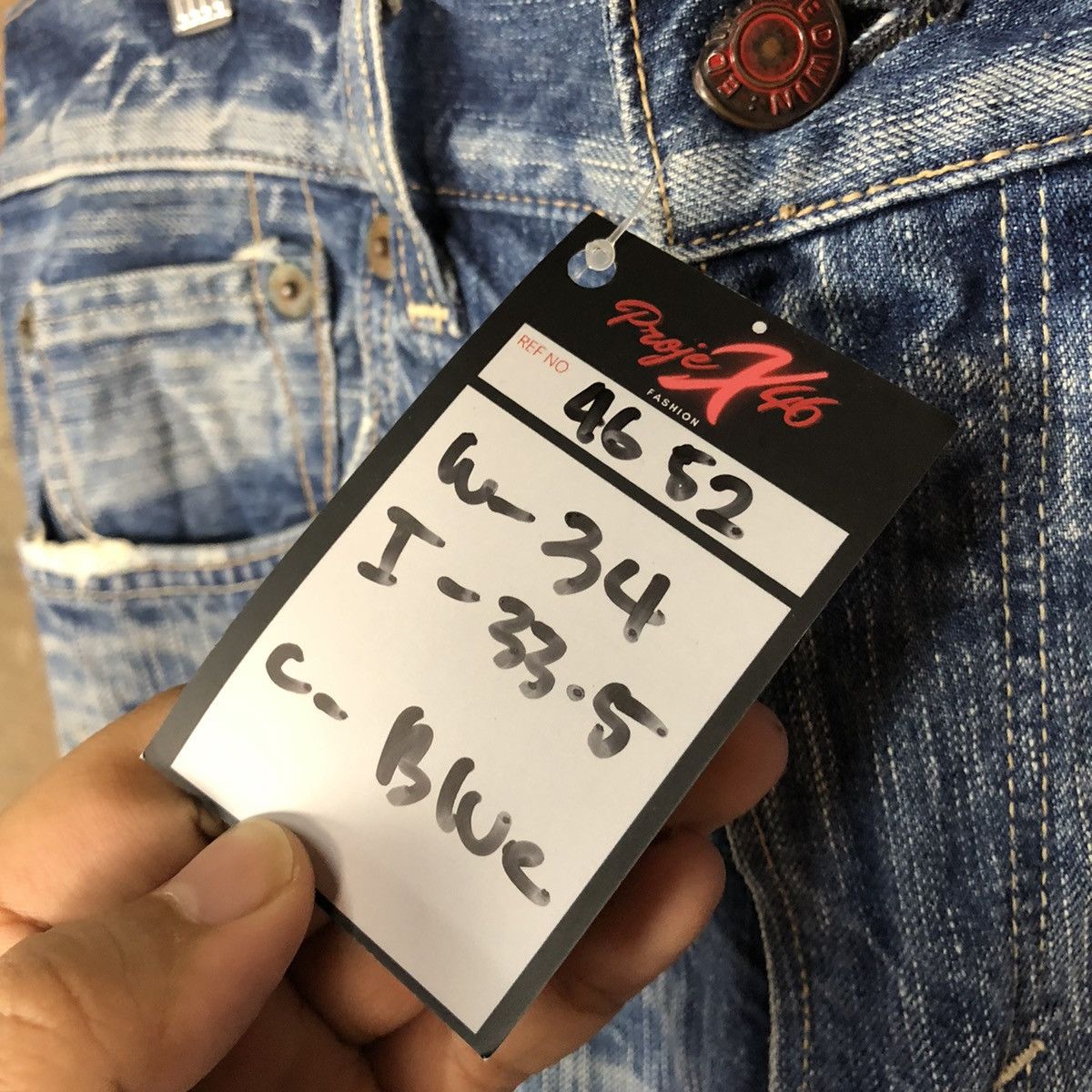 Edwin Edwin Blue Trip Blue faded Distressed Denim Pants #4652 Size US 34 / EU 50 - 10 Thumbnail