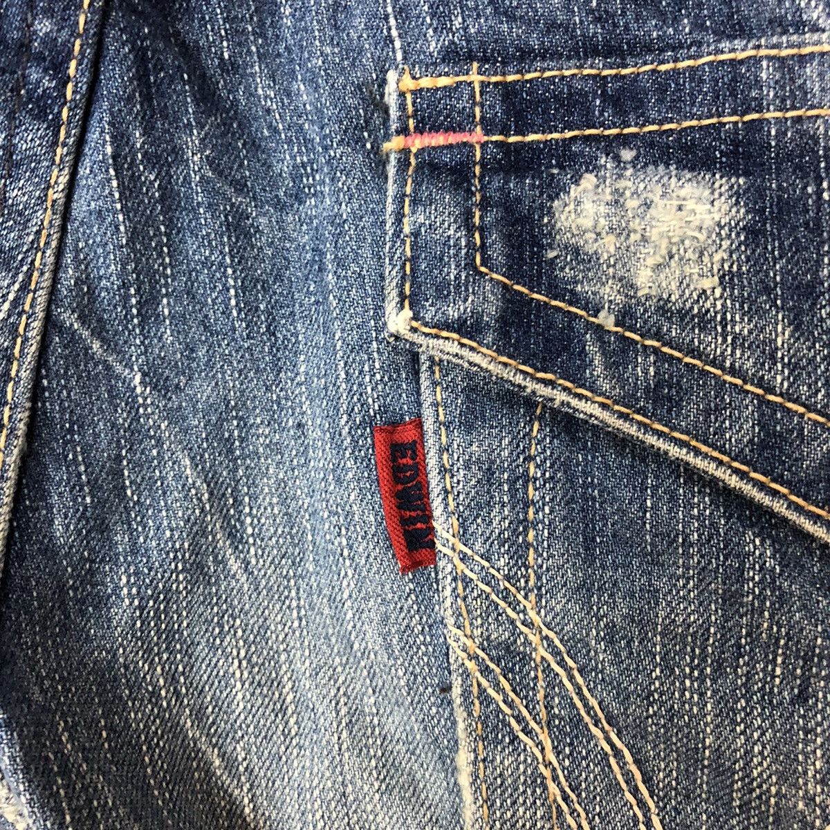 Edwin Edwin Blue Trip Blue faded Distressed Denim Pants #4652 Size US 34 / EU 50 - 17 Thumbnail