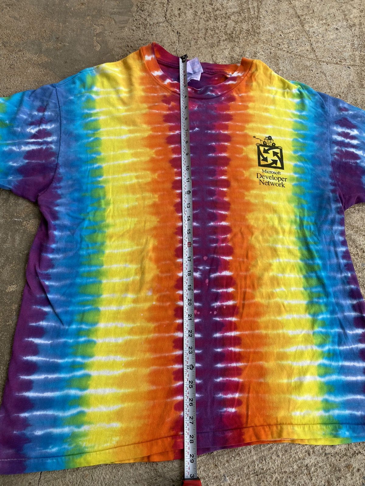 Microsoft × Vintage Vintage 90’s Microsoft Tie Dye Single Stitch Shirt Size US L / EU 52-54 / 3 - 9 Thumbnail