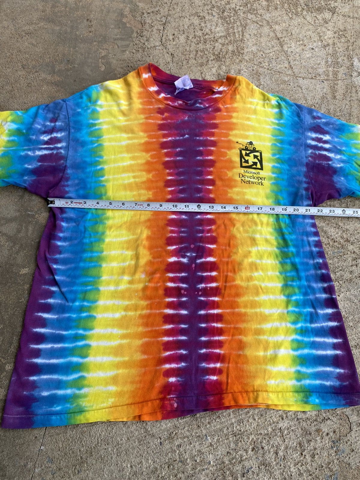 Microsoft × Vintage Vintage 90’s Microsoft Tie Dye Single Stitch Shirt Size US L / EU 52-54 / 3 - 10 Thumbnail