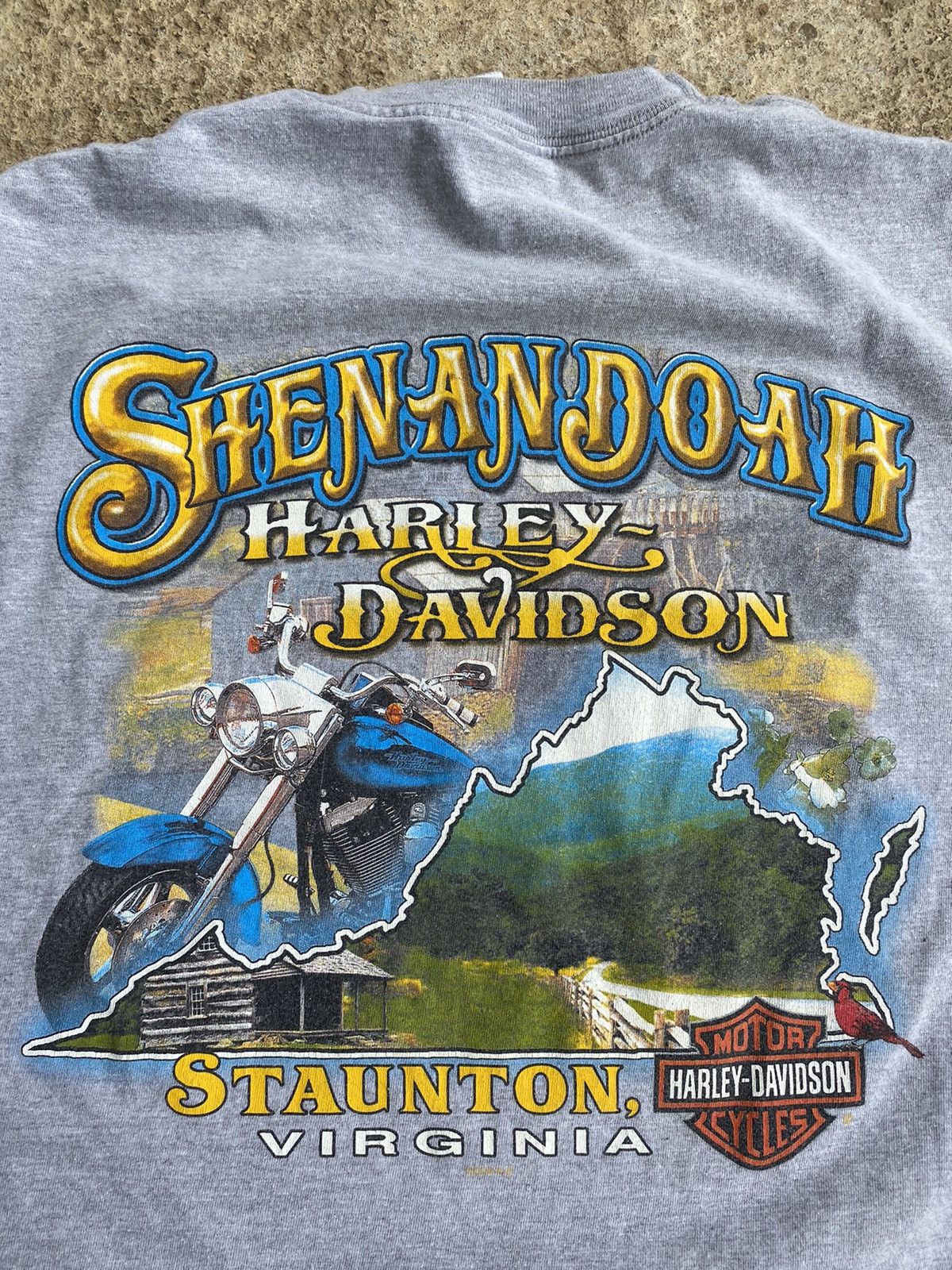 Harley Davidson × Vintage Vintage Y2K Harley Davidson Double Sided Stain Shirt Size US XL / EU 56 / 4 - 7 Thumbnail
