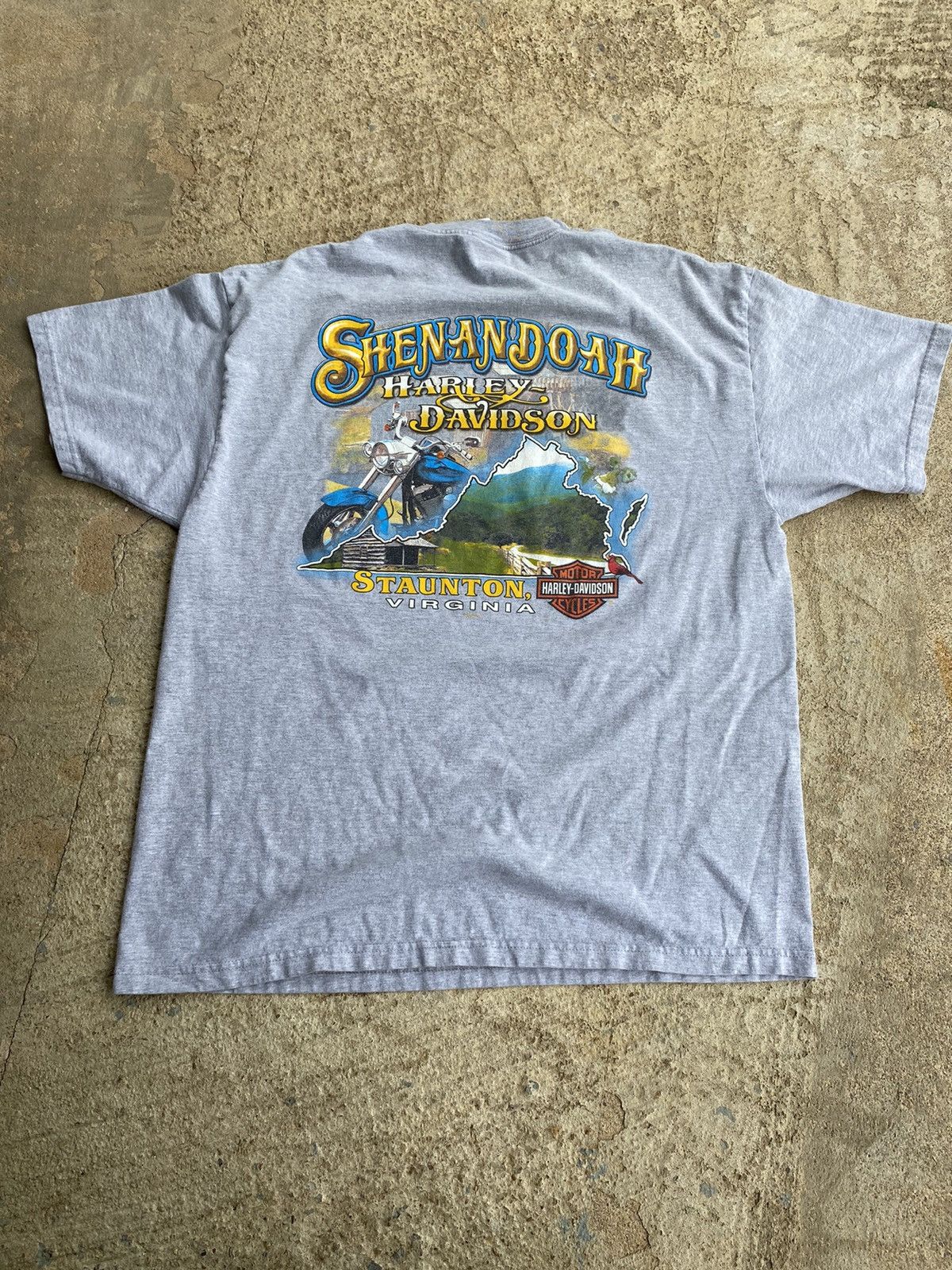 Harley Davidson × Vintage Vintage Y2K Harley Davidson Double Sided Stain Shirt Size US XL / EU 56 / 4 - 6 Thumbnail