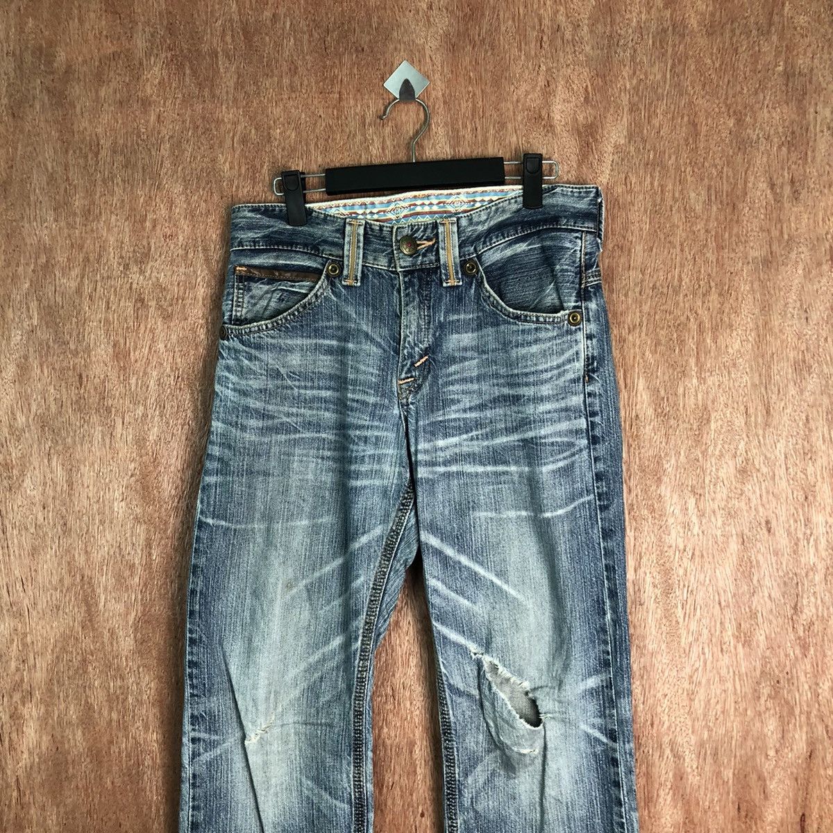 Edwin Edwin vintage japan Blue Distressed Denim #6344 Size US 28 / EU 44 - 2 Thumbnail