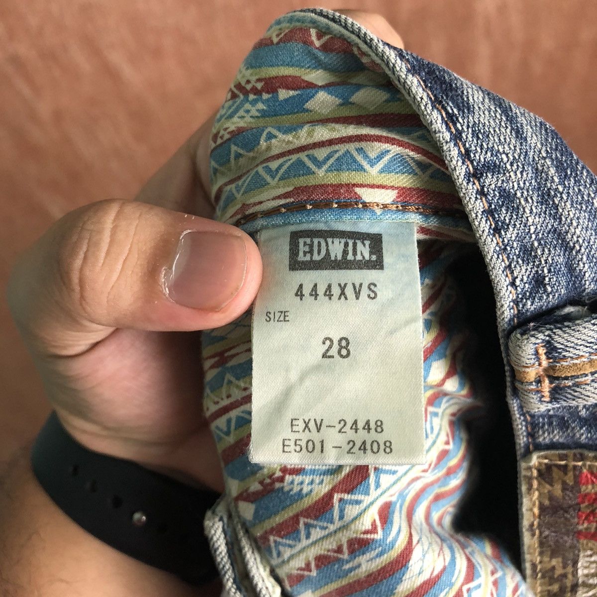 Edwin Edwin vintage japan Blue Distressed Denim #6344 Size US 28 / EU 44 - 13 Thumbnail