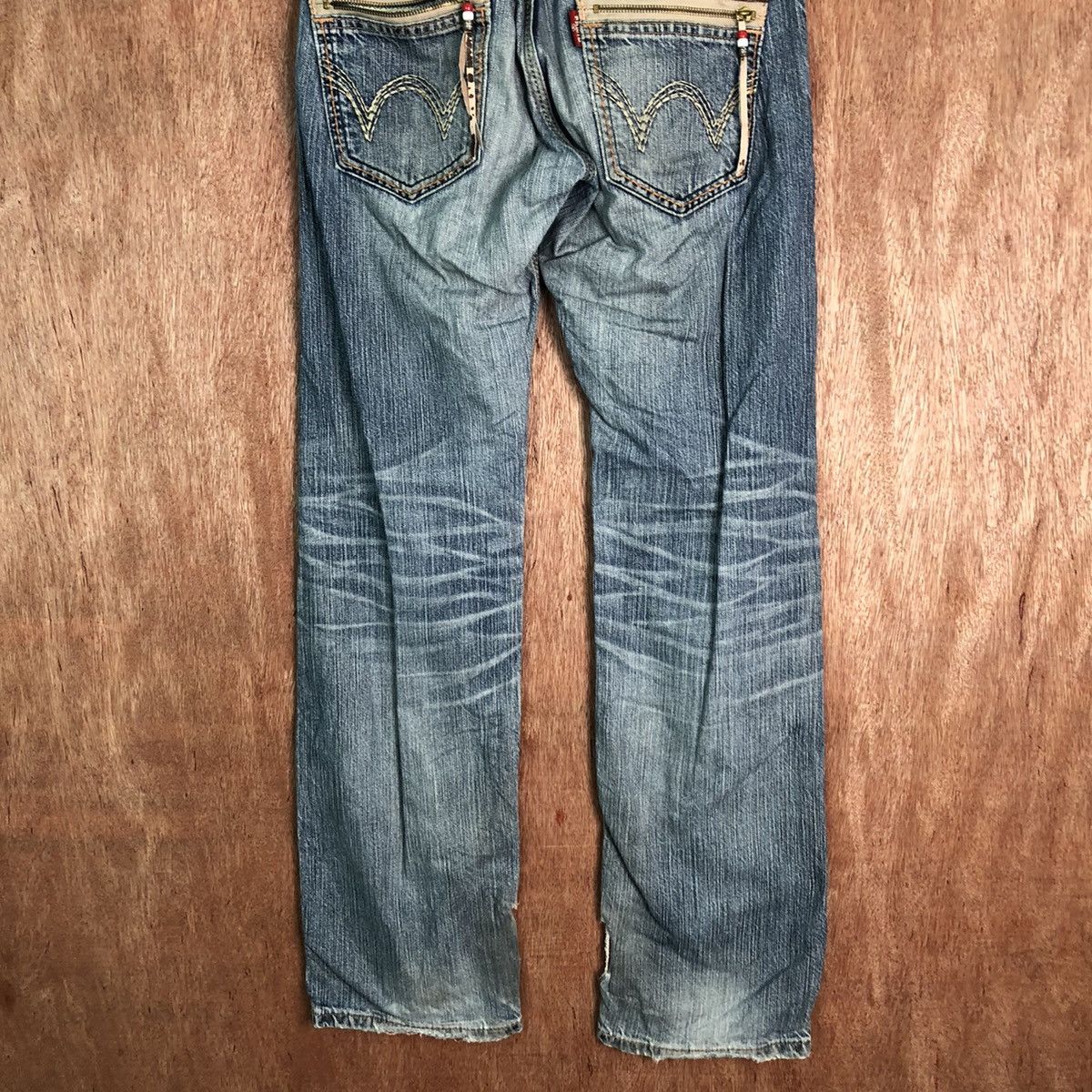 Edwin Edwin vintage japan Blue Distressed Denim #6344 Size US 28 / EU 44 - 9 Thumbnail