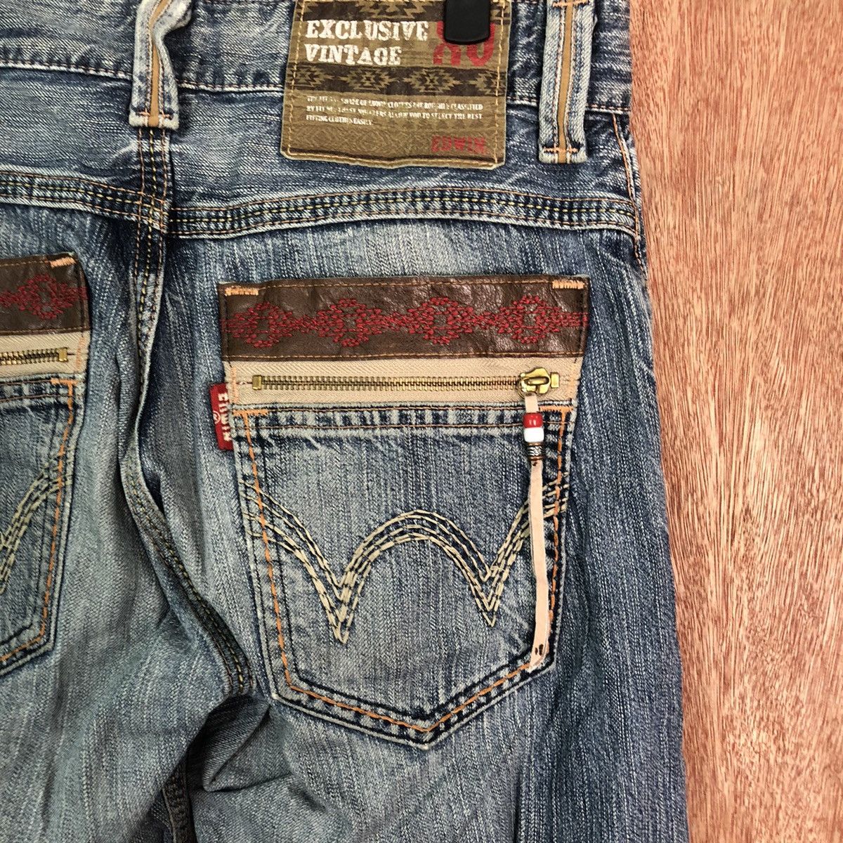 Edwin Edwin vintage japan Blue Distressed Denim #6344 Size US 28 / EU 44 - 11 Thumbnail