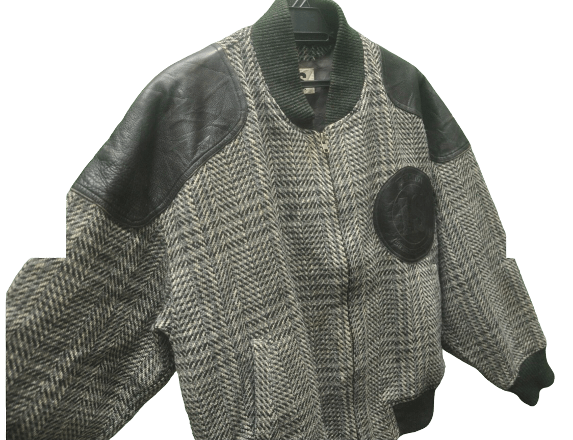 Issey Miyake Vtg Issey Miyake Chisato Tsumori Semi Leather Wool Jacket Size US L / EU 52-54 / 3 - 3 Thumbnail