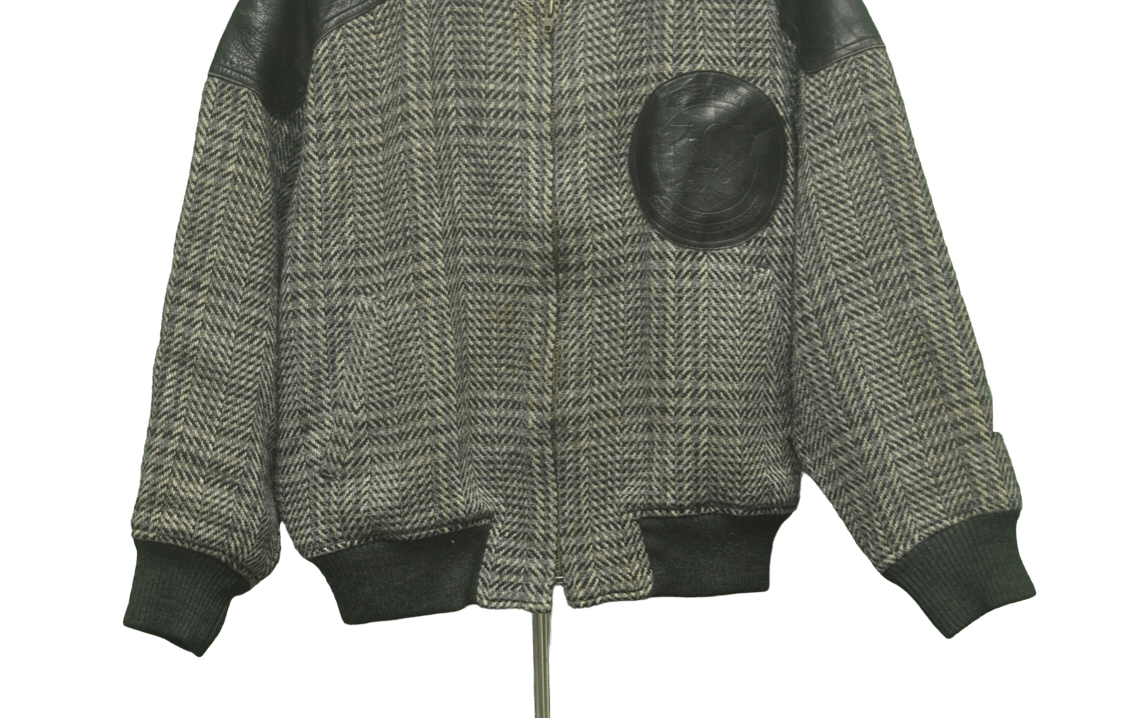 Issey Miyake Vtg Issey Miyake Chisato Tsumori Semi Leather Wool Jacket Size US L / EU 52-54 / 3 - 5 Thumbnail