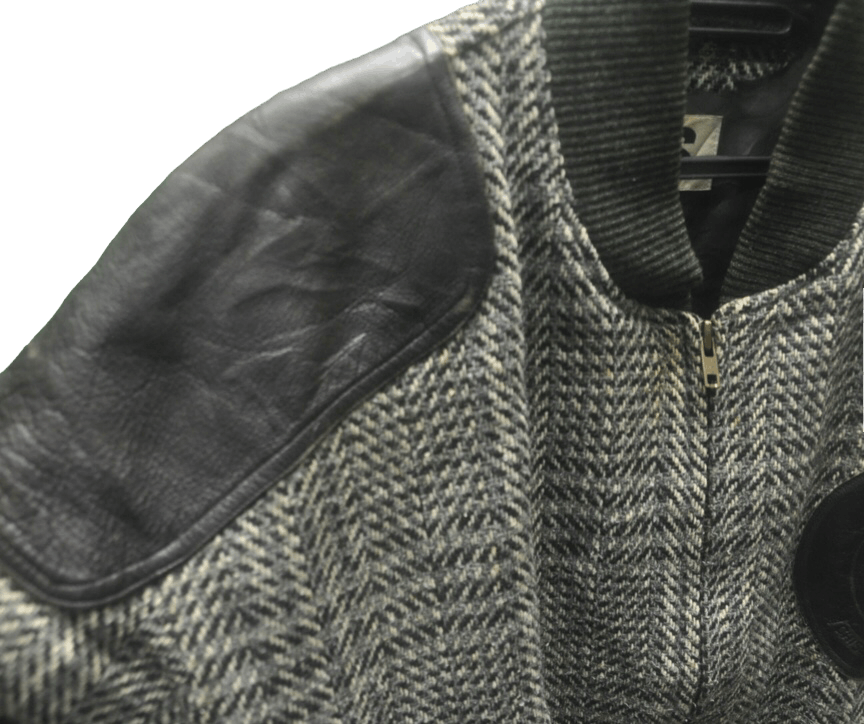 Issey Miyake Vtg Issey Miyake Chisato Tsumori Semi Leather Wool Jacket Size US L / EU 52-54 / 3 - 6 Thumbnail