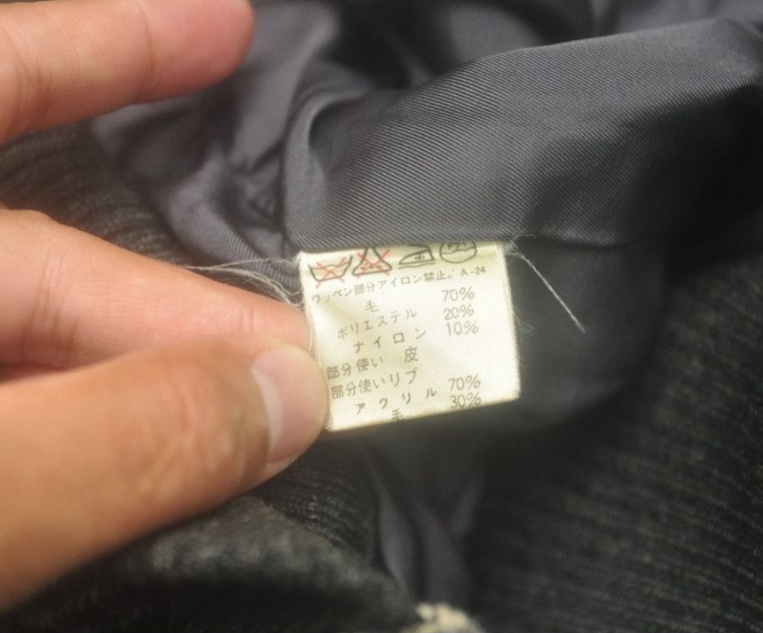 Issey Miyake Vtg Issey Miyake Chisato Tsumori Semi Leather Wool Jacket Size US L / EU 52-54 / 3 - 11 Thumbnail