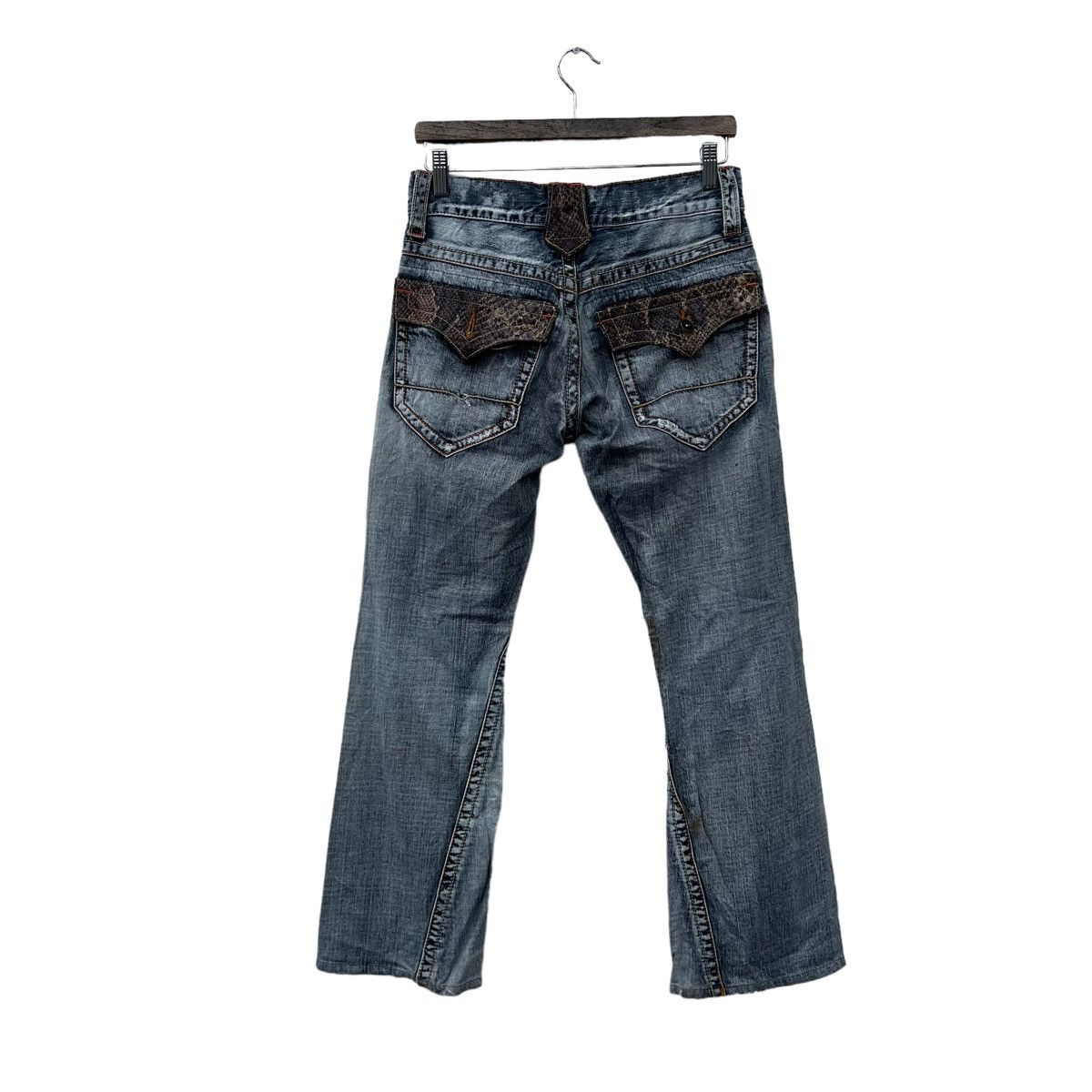 Hysteric Glamour VINTAGE DISTRESSED DENIM PUNK STYLE SNAKE SKIN DESIGN Size US 36 / EU 52 - 10 Thumbnail