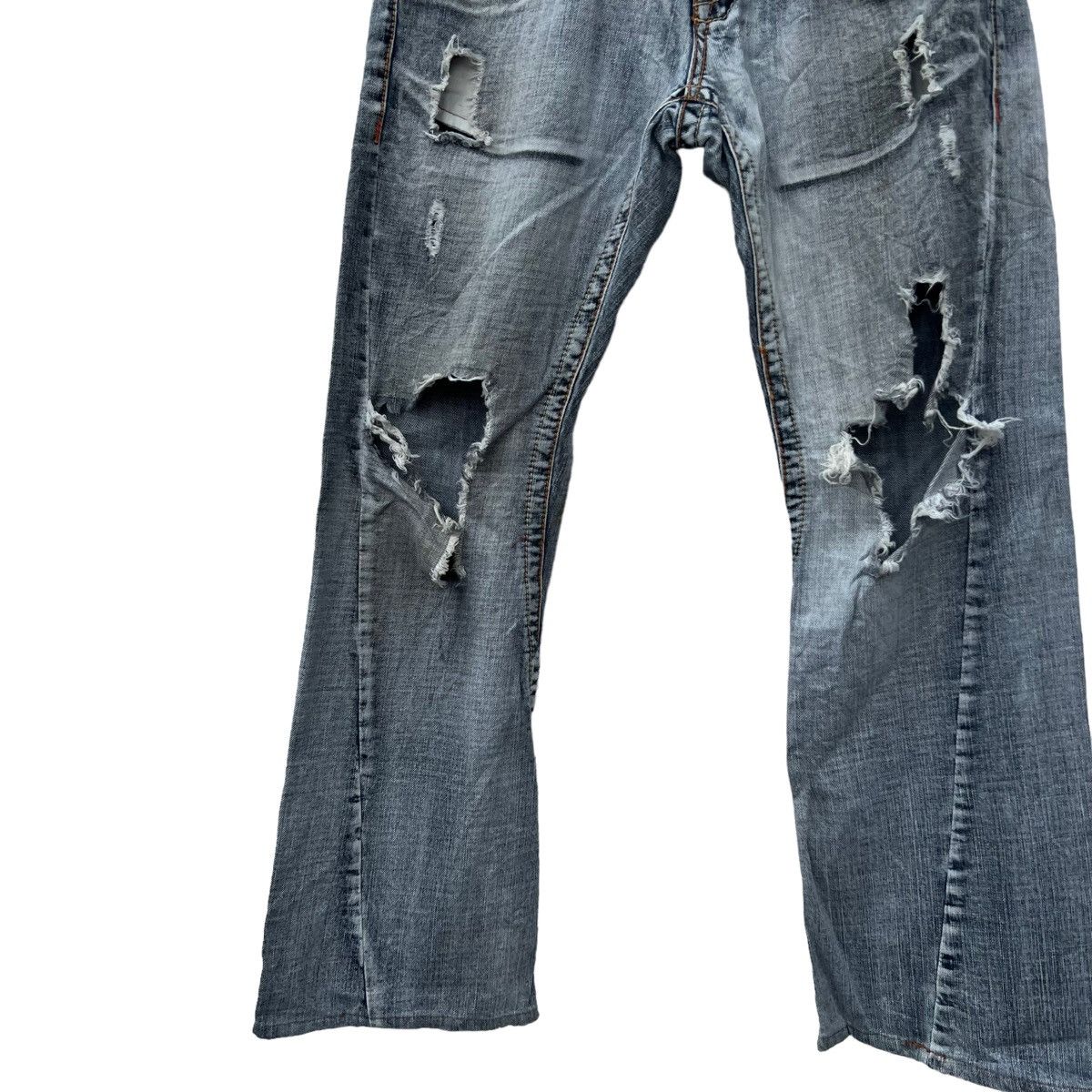 Hysteric Glamour VINTAGE DISTRESSED DENIM PUNK STYLE SNAKE SKIN DESIGN Size US 36 / EU 52 - 4 Thumbnail