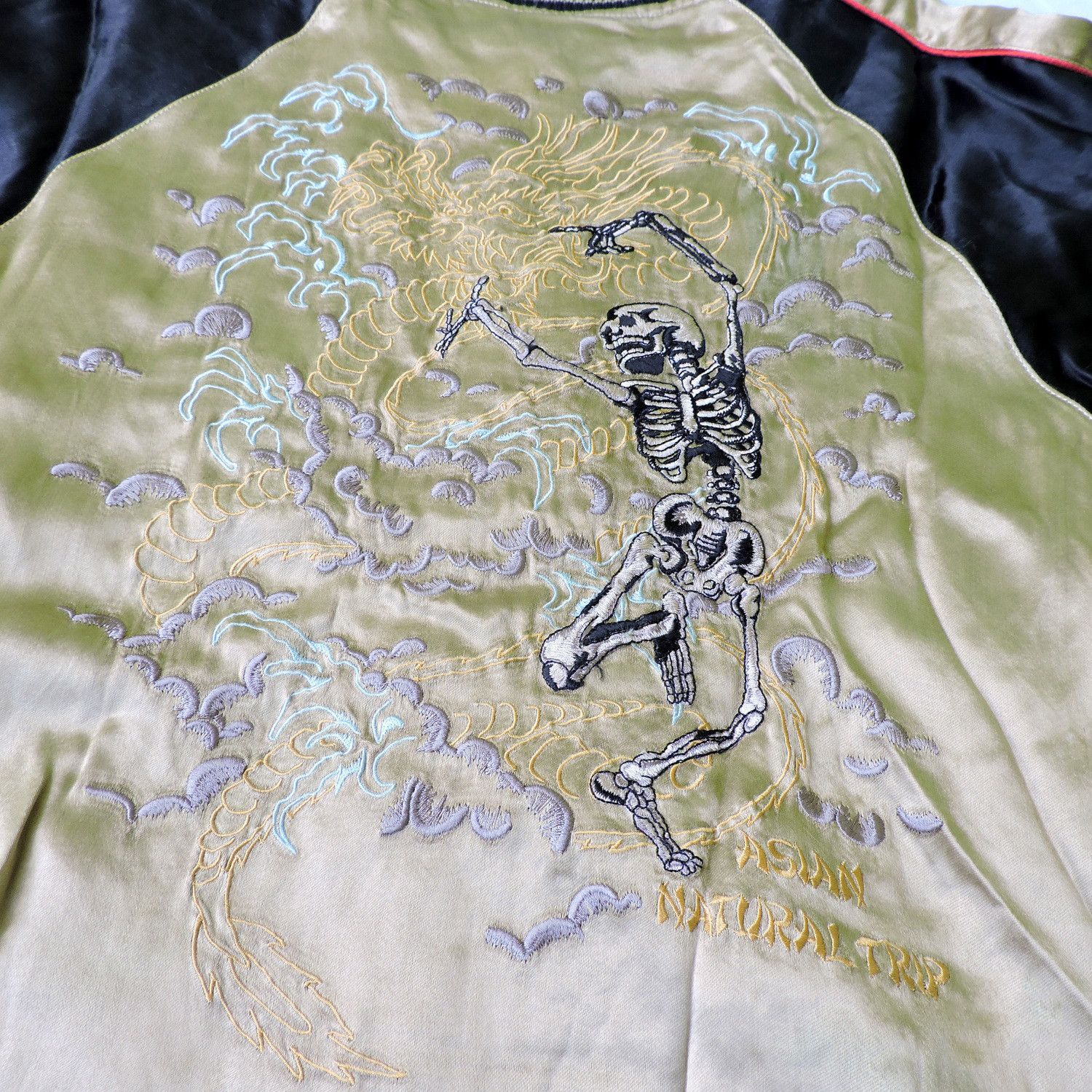 Japanese Brand G.S.B.G DRAGON RYU SKELETON CAT SUKAJAN Size US L / EU 52-54 / 3 - 9 Thumbnail