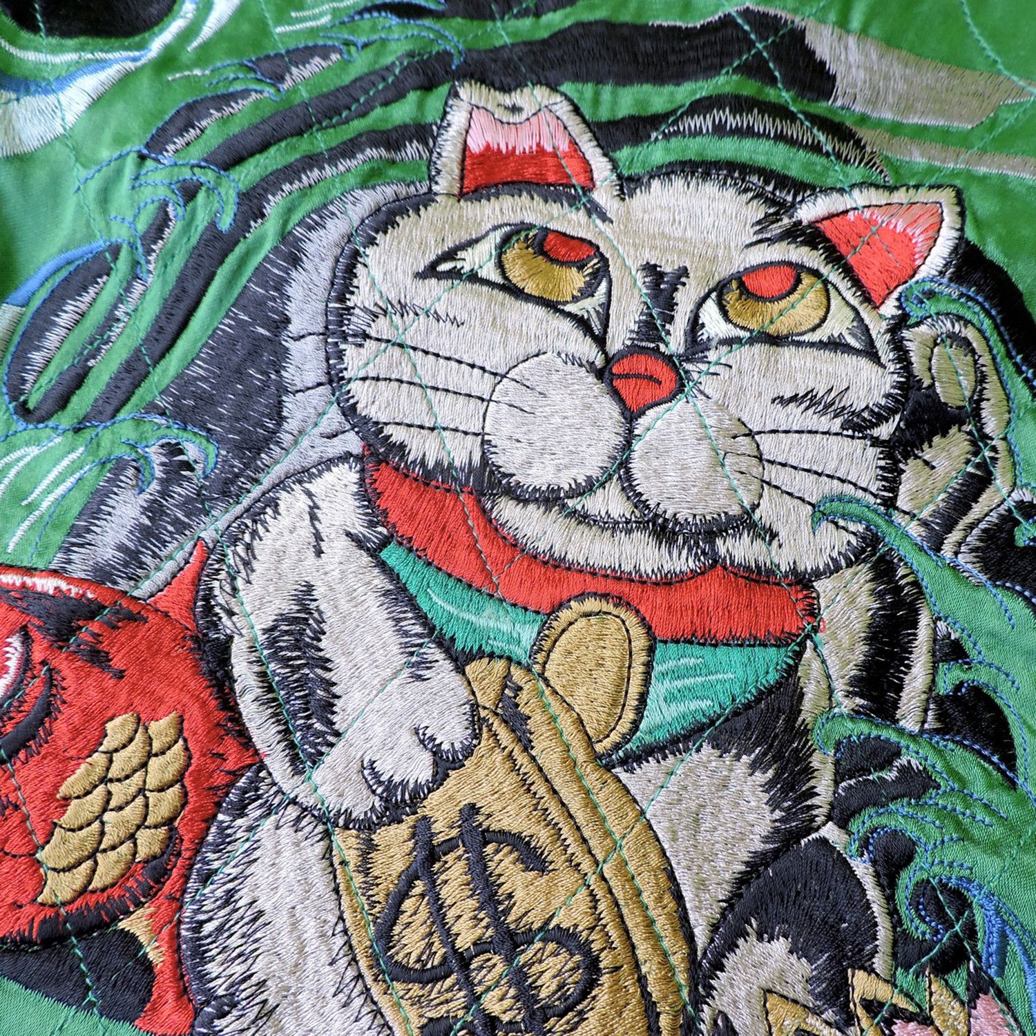 Japanese Brand G.S.B.G DRAGON RYU SKELETON CAT SUKAJAN Size US L / EU 52-54 / 3 - 15 Thumbnail