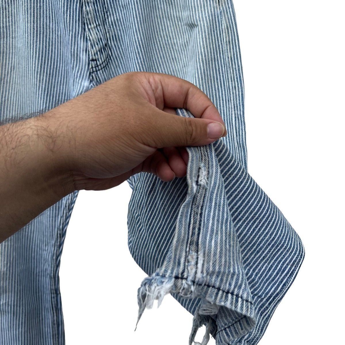 Beams Plus VINTAGE BEAMS JAPAN STRIPED DENIM JEANS RARE DESIGN Size US 36 / EU 52 - 5 Thumbnail