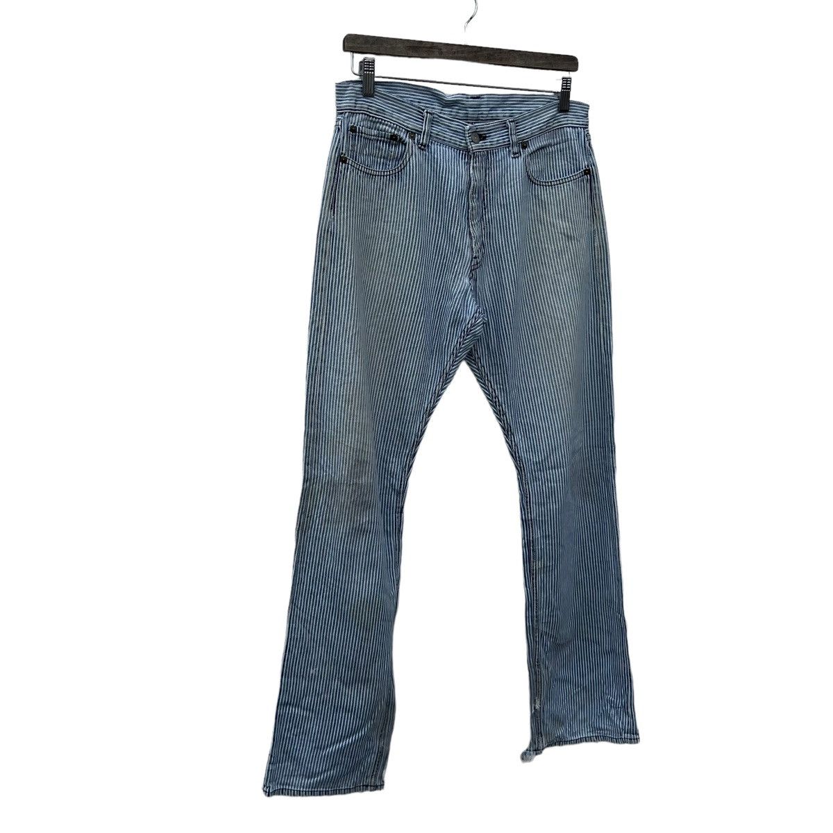 Beams Plus VINTAGE BEAMS JAPAN STRIPED DENIM JEANS RARE DESIGN Size US 36 / EU 52 - 2 Thumbnail