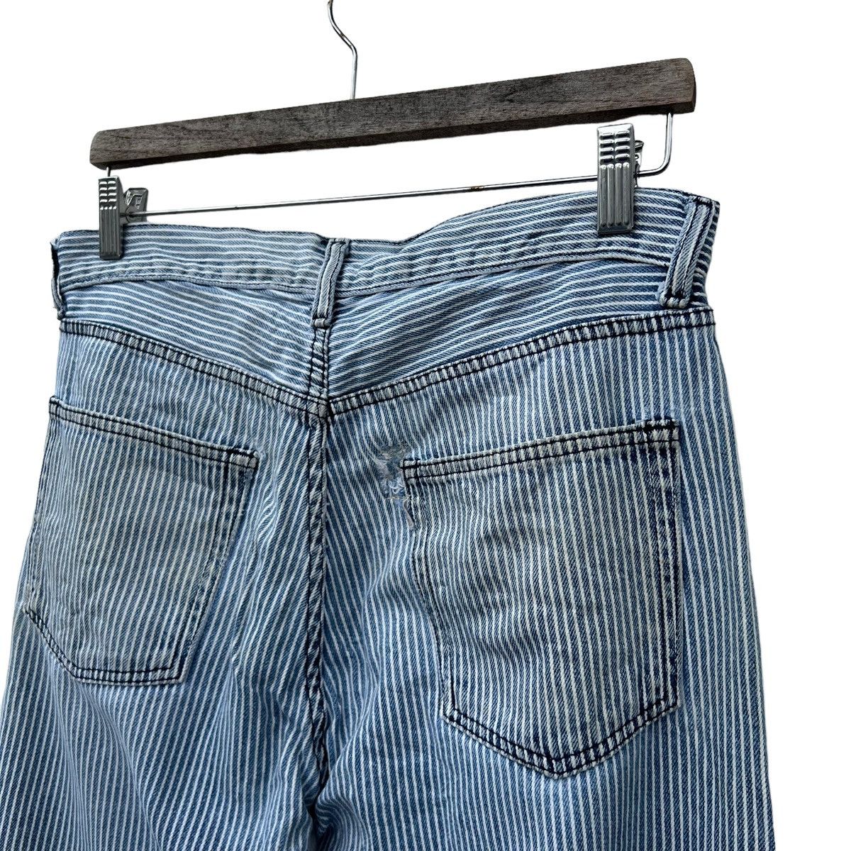 Beams Plus VINTAGE BEAMS JAPAN STRIPED DENIM JEANS RARE DESIGN Size US 36 / EU 52 - 8 Thumbnail
