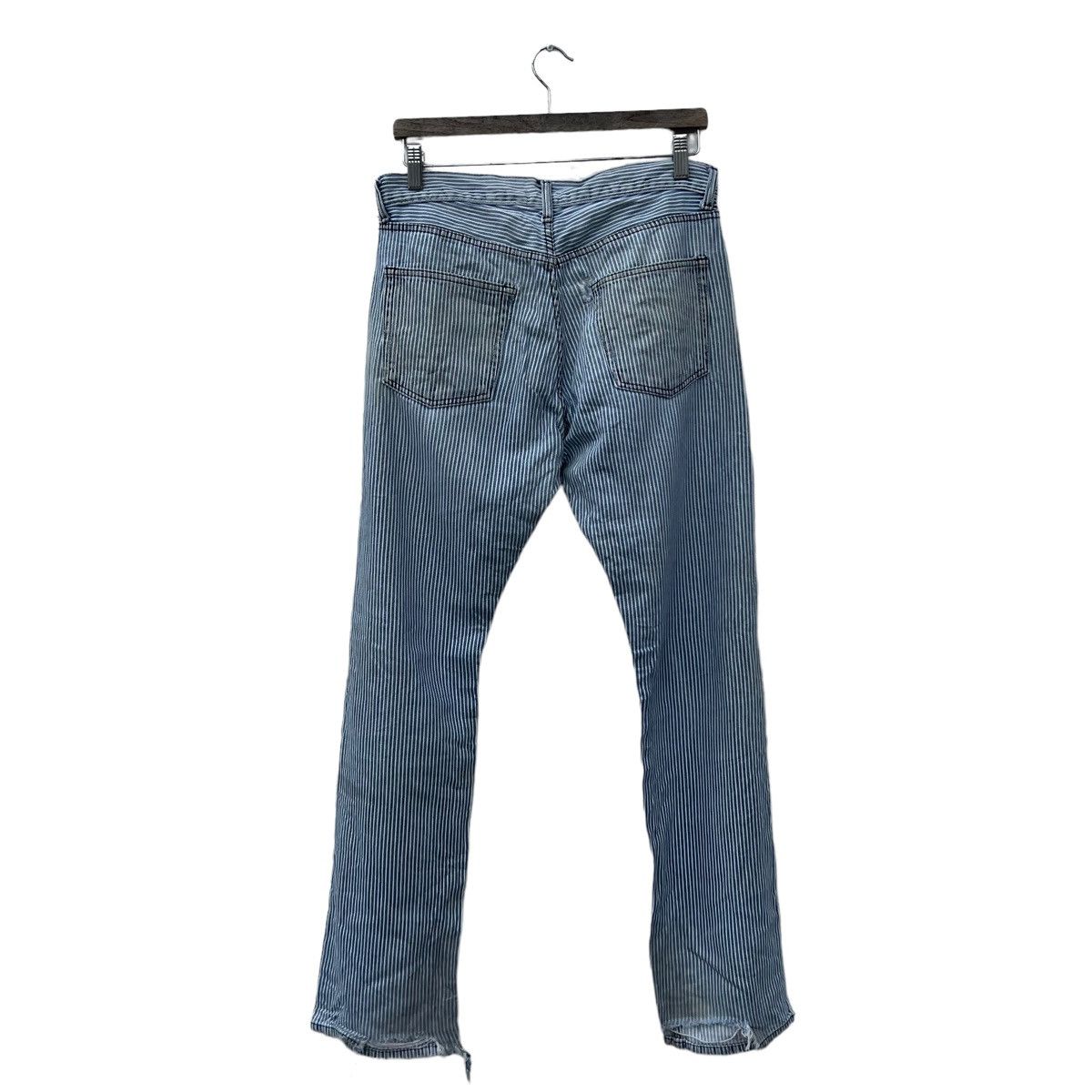 Beams Plus VINTAGE BEAMS JAPAN STRIPED DENIM JEANS RARE DESIGN Size US 36 / EU 52 - 7 Thumbnail