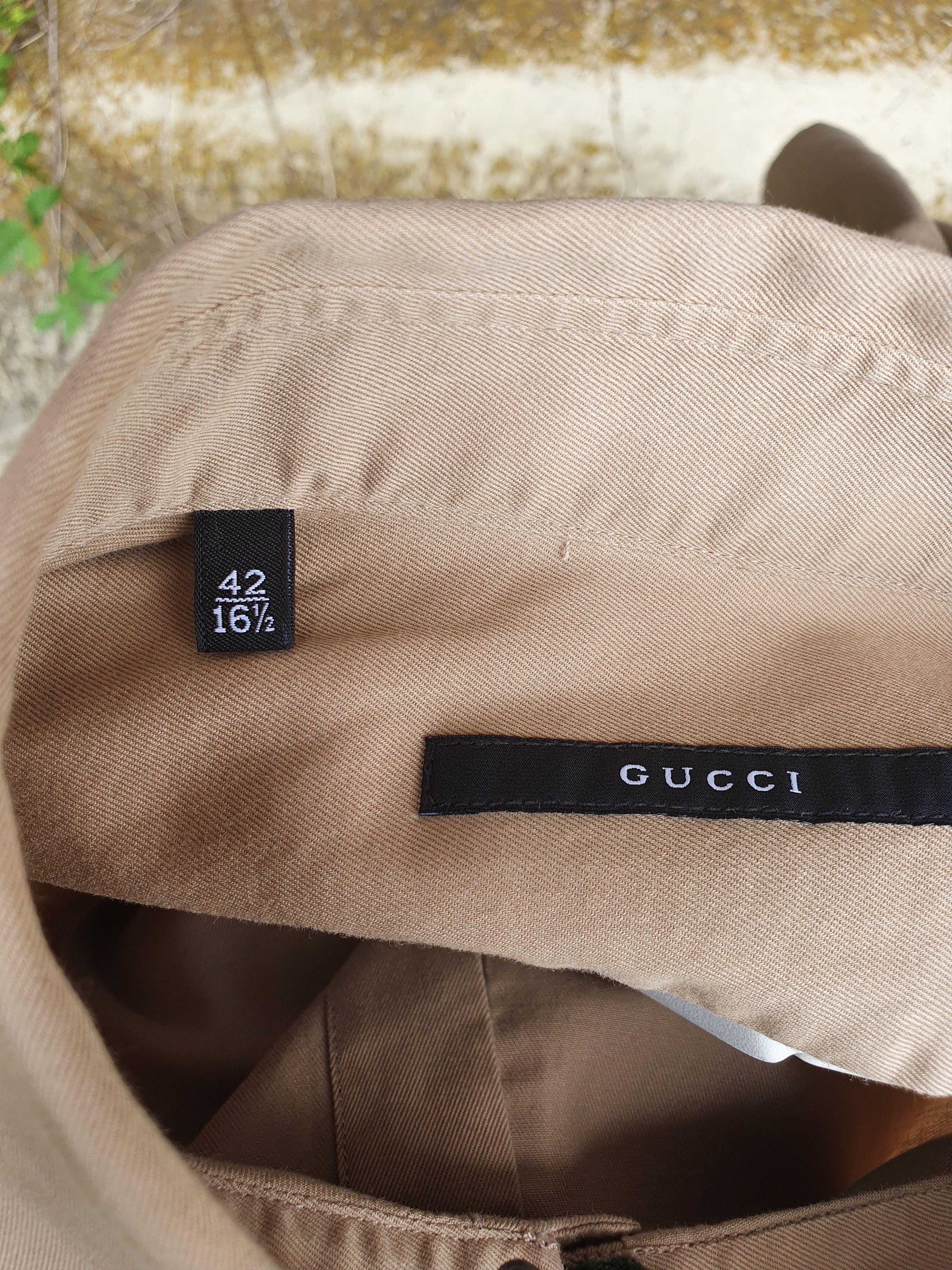 Gucci × Vintage 1997 GUCCI by Tom Ford Military Shirt Made in Italy Size US M / EU 48-50 / 2 - 9 Thumbnail