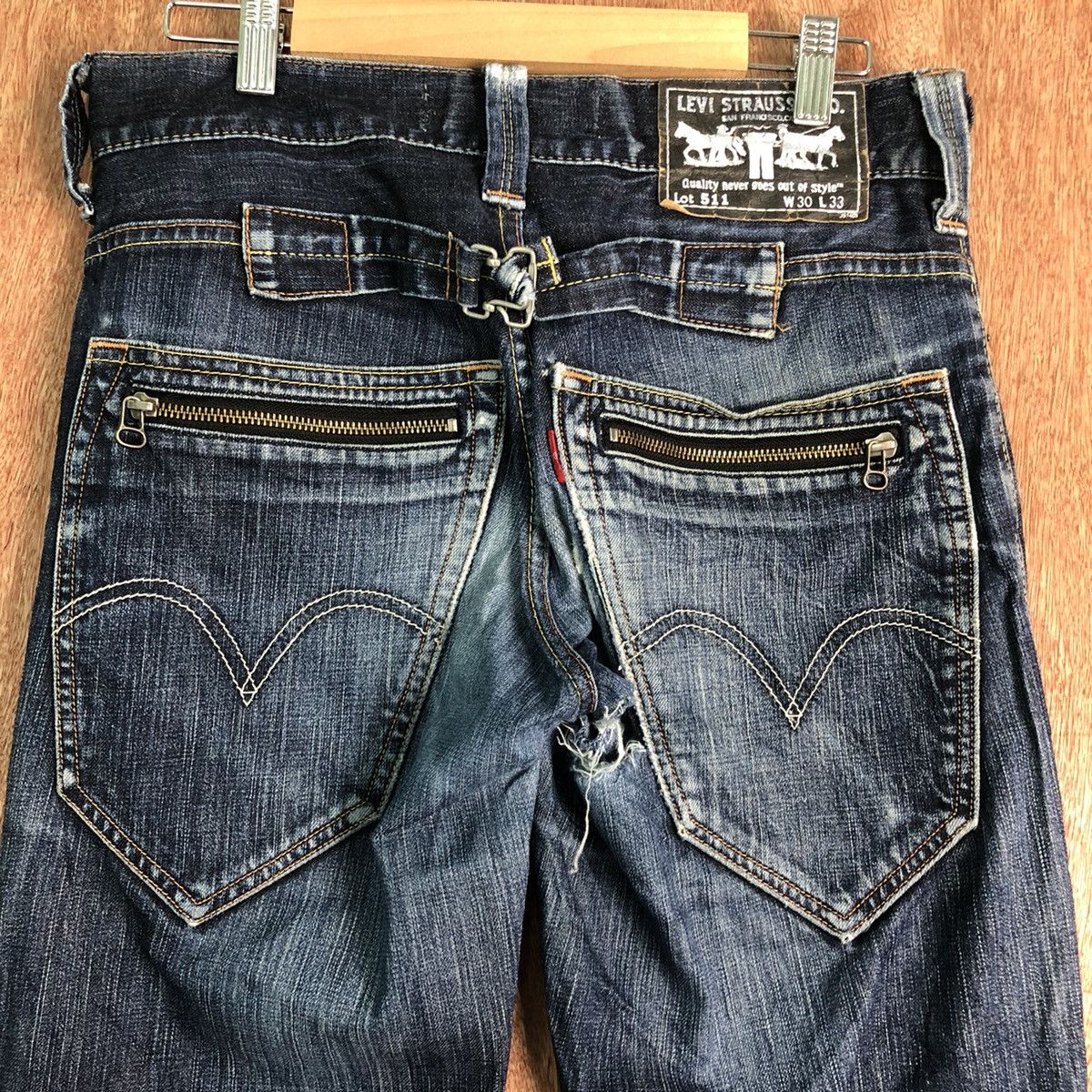 Levi's DLL 511 Levi's Strauss Vintage Blue Denim Jeans Pants #c125 Size US 30 / EU 46 - 11 Thumbnail