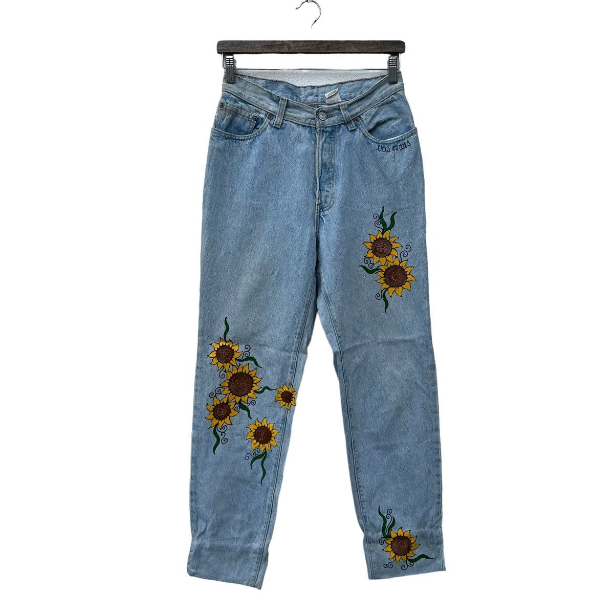 Levi's VINTAGE LEVI’S JEANS DENIM FULL PRINT SUN FLOWERS Size 30" / US 8 / IT 44 - 1 Thumbnail