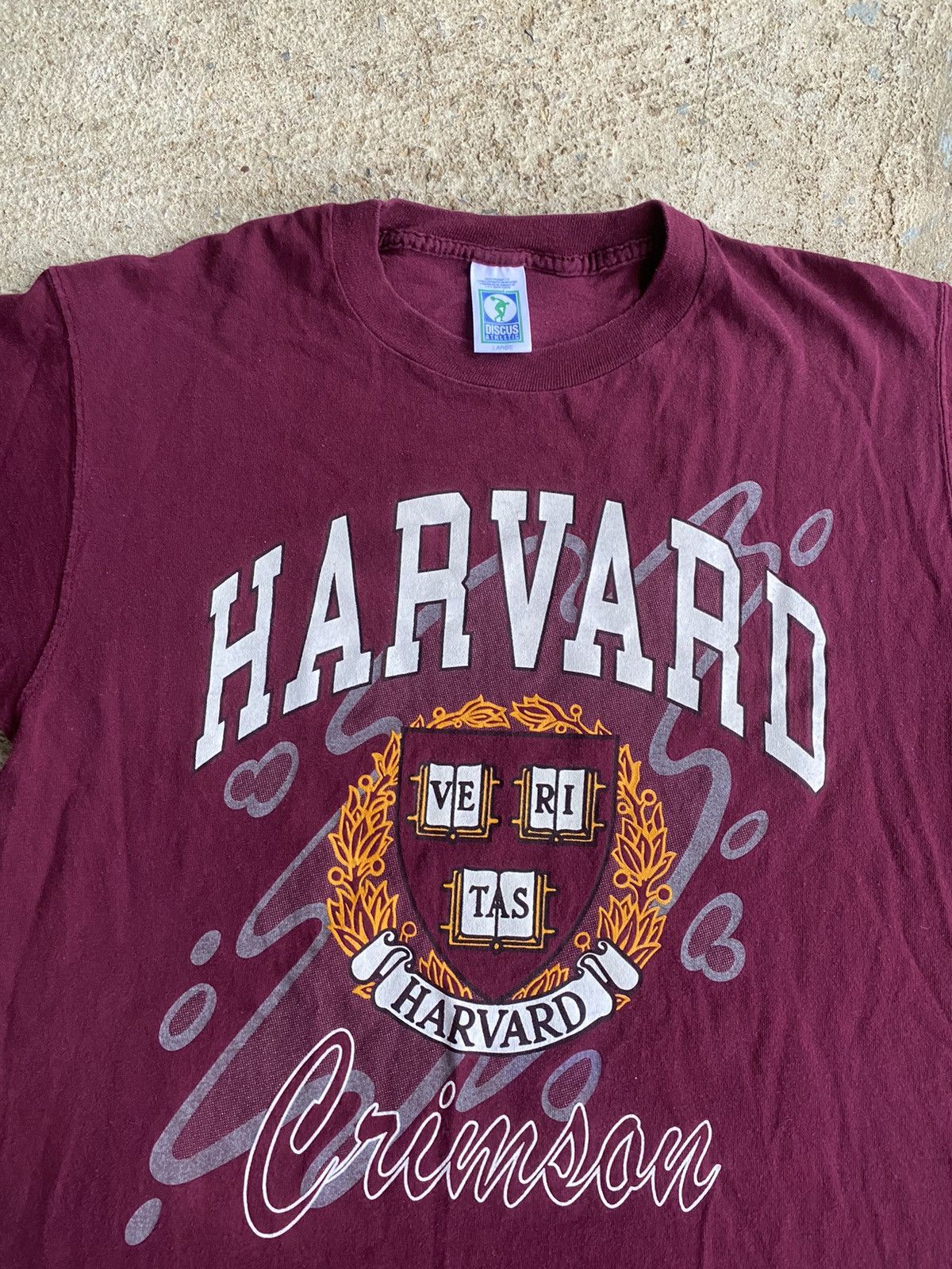 Vintage Vintage 90’s Harvard University Single Stitch Shirt Size US L / EU 52-54 / 3 - 2 Thumbnail