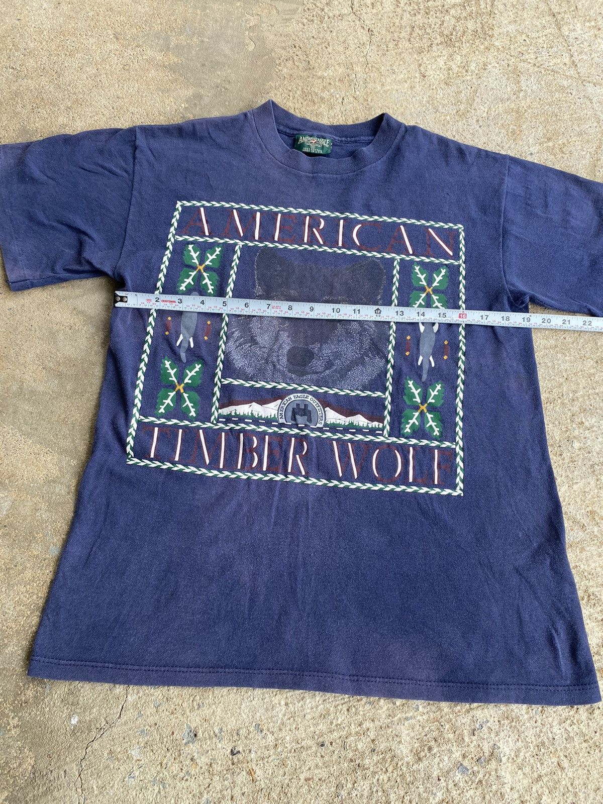 American Eagle Outfitters × Vintage Vintage 90’s American Eagle Wolf Nature Shirt Size US M / EU 48-50 / 2 - 10 Thumbnail