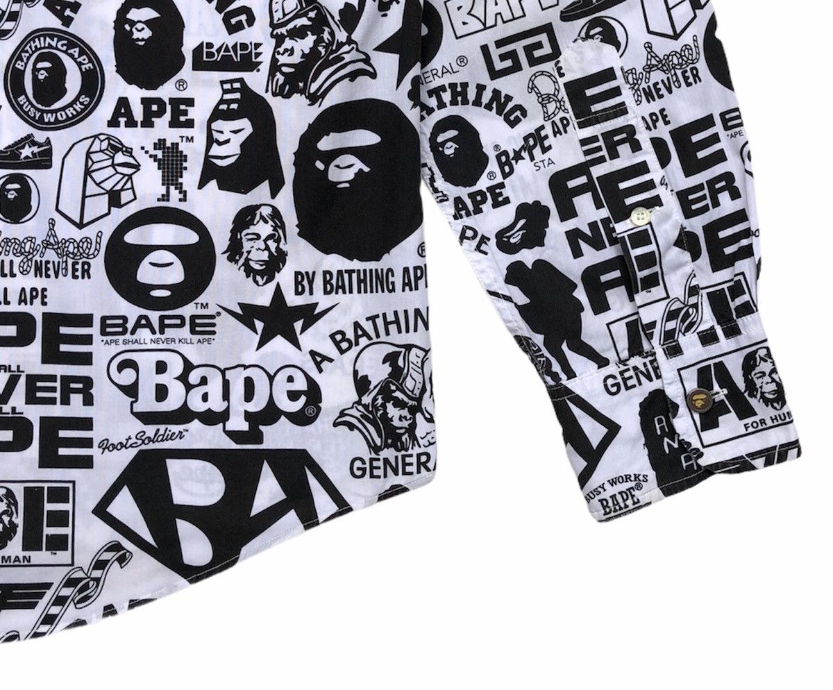 Bape Newspaper Button Up Shirt Size US M / EU 48-50 / 2 - 12 Thumbnail