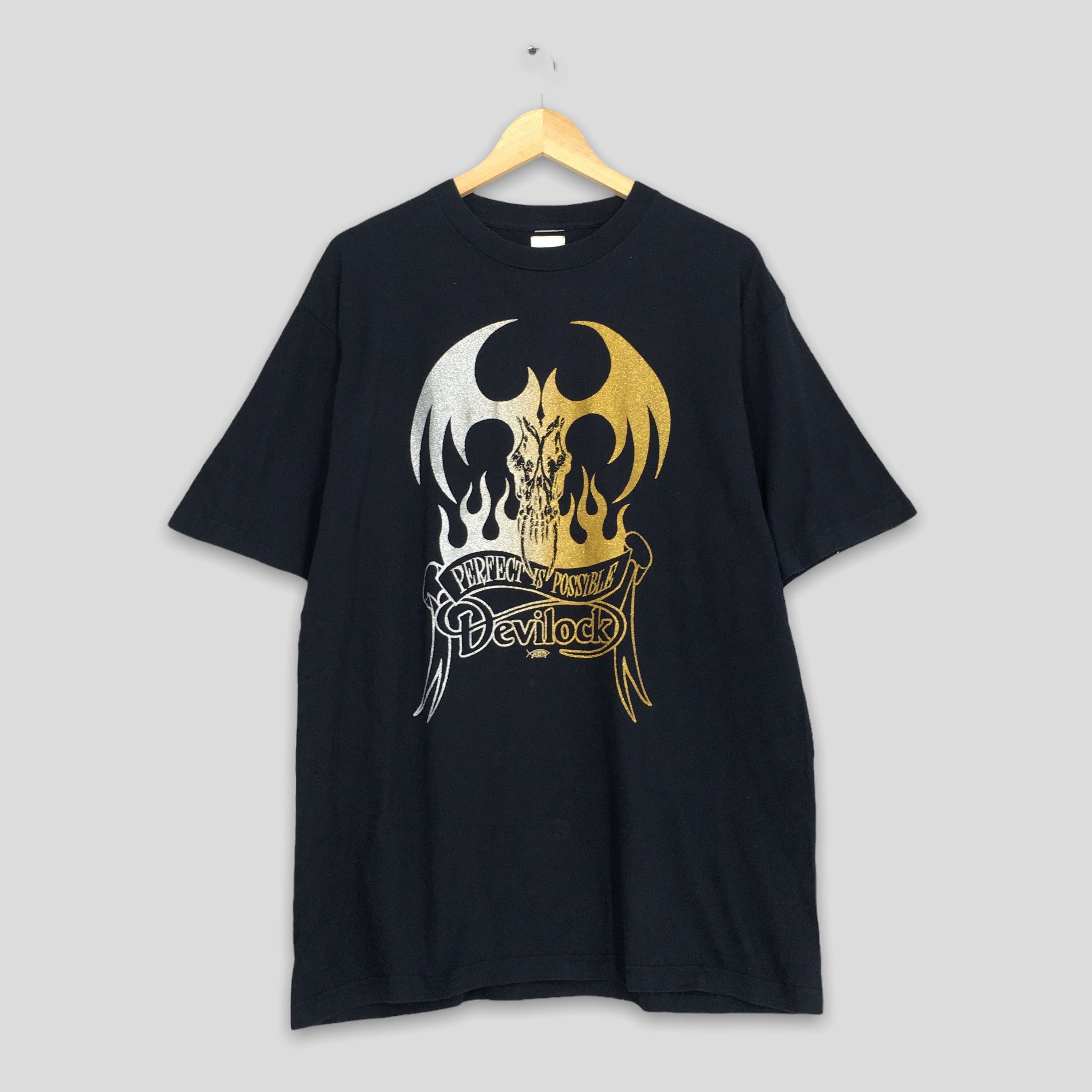 image of Devilock Japanese Streetwear Black Tshirt Xlarge, Men's