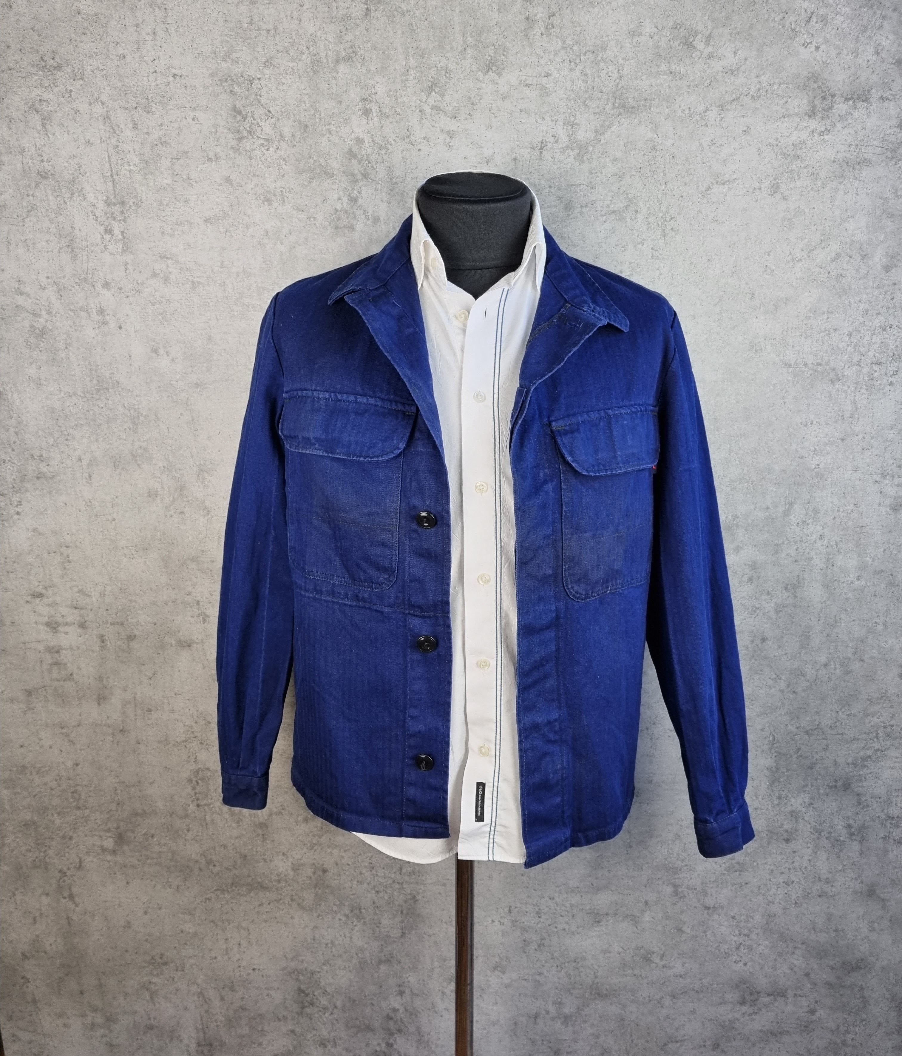 image of Le Laboureur x Vetra 60S Sanfor Chore Workers Jacket Used in Faded Blue, Men's (Size Medium)