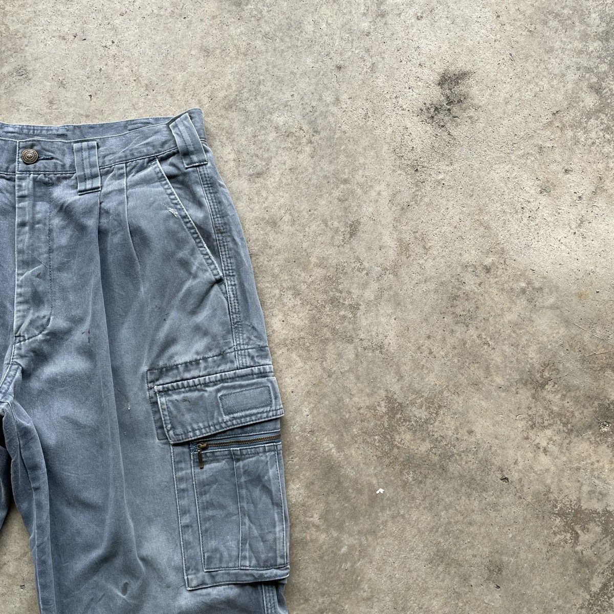 Japanese Brand Vintage Grancisco Faded 9 Pocket Dirty Tactical Cargo Pants Size US 30 / EU 46 - 5 Thumbnail