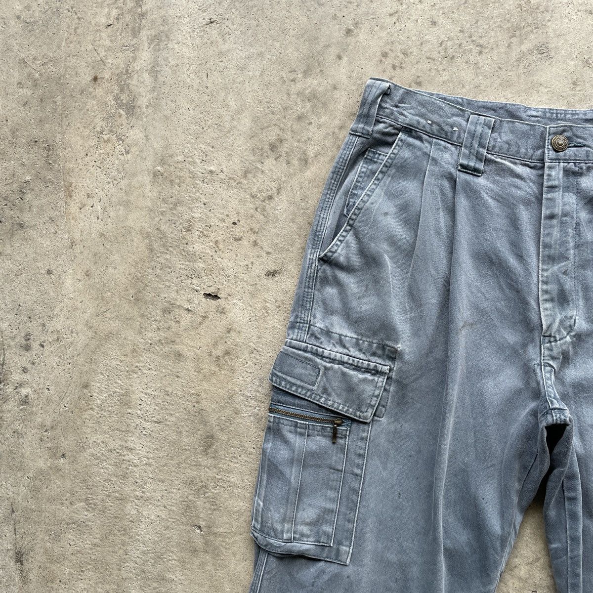 Japanese Brand Vintage Grancisco Faded 9 Pocket Dirty Tactical Cargo Pants Size US 30 / EU 46 - 4 Thumbnail