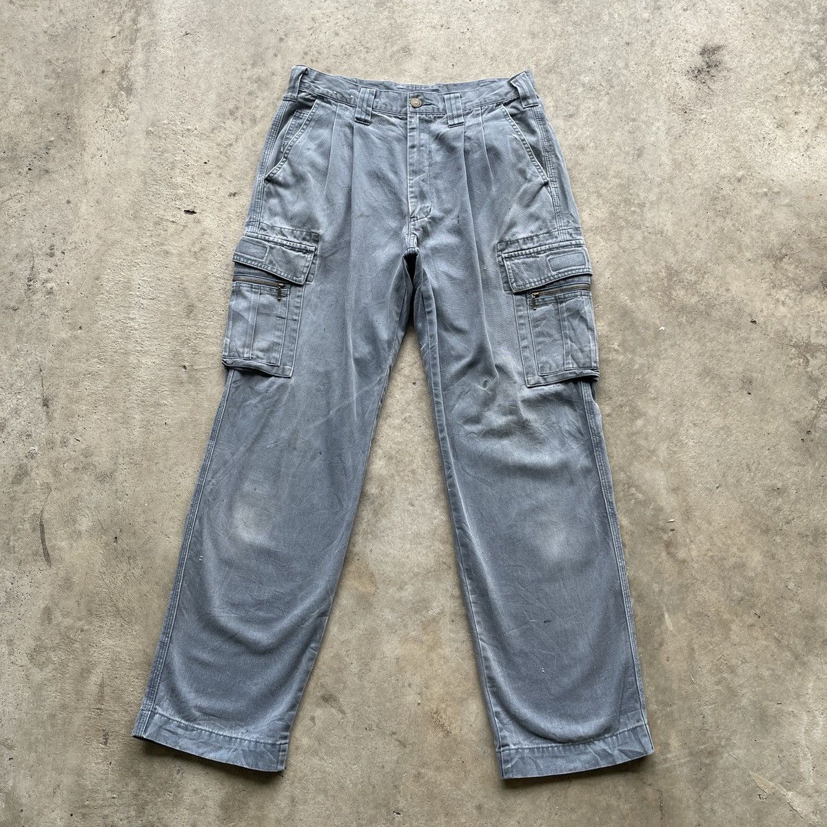 Japanese Brand Vintage Grancisco Faded 9 Pocket Dirty Tactical Cargo Pants Size US 30 / EU 46 - 1 Thumbnail