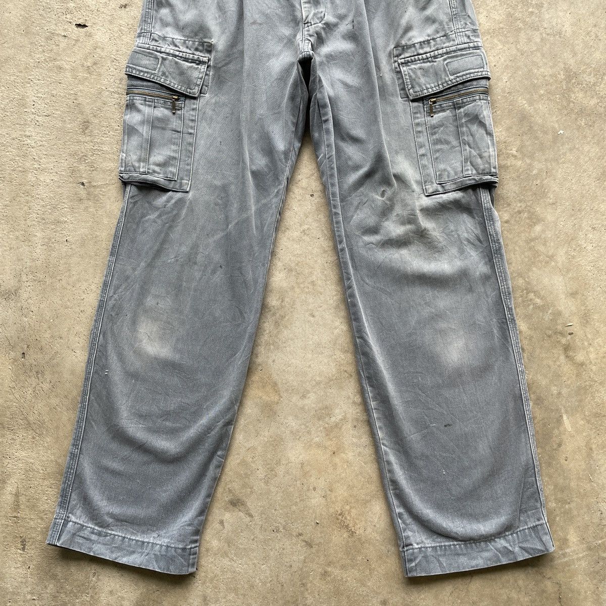 Japanese Brand Vintage Grancisco Faded 9 Pocket Dirty Tactical Cargo Pants Size US 30 / EU 46 - 6 Thumbnail