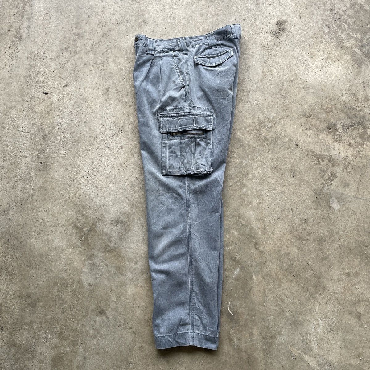 Japanese Brand Vintage Grancisco Faded 9 Pocket Dirty Tactical Cargo Pants Size US 30 / EU 46 - 8 Thumbnail