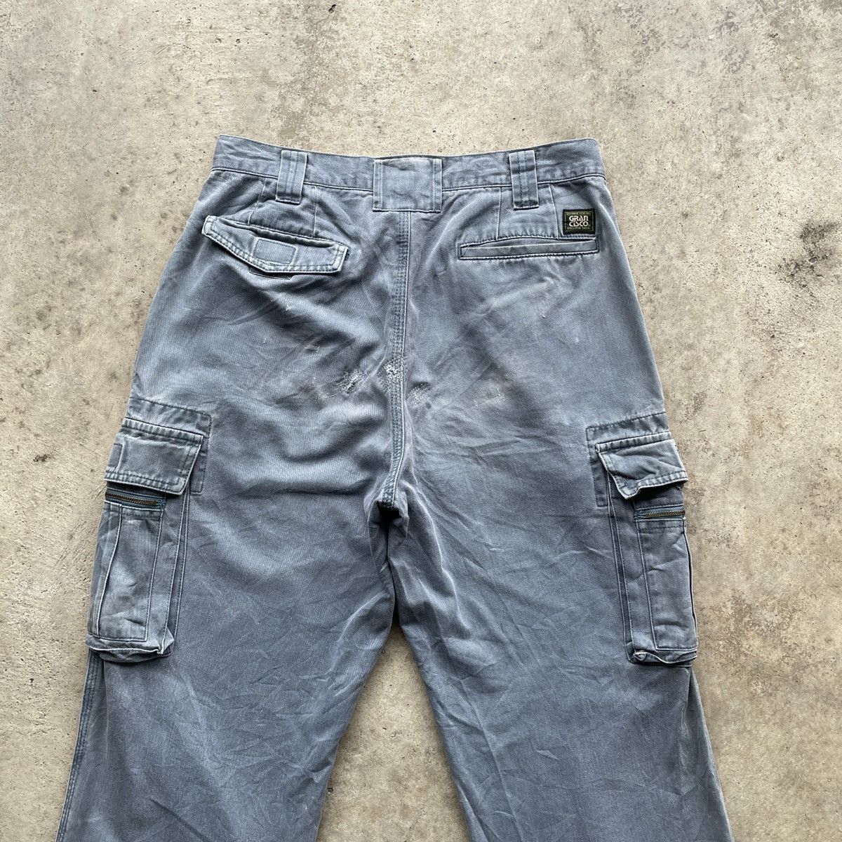 Japanese Brand Vintage Grancisco Faded 9 Pocket Dirty Tactical Cargo Pants Size US 30 / EU 46 - 13 Thumbnail