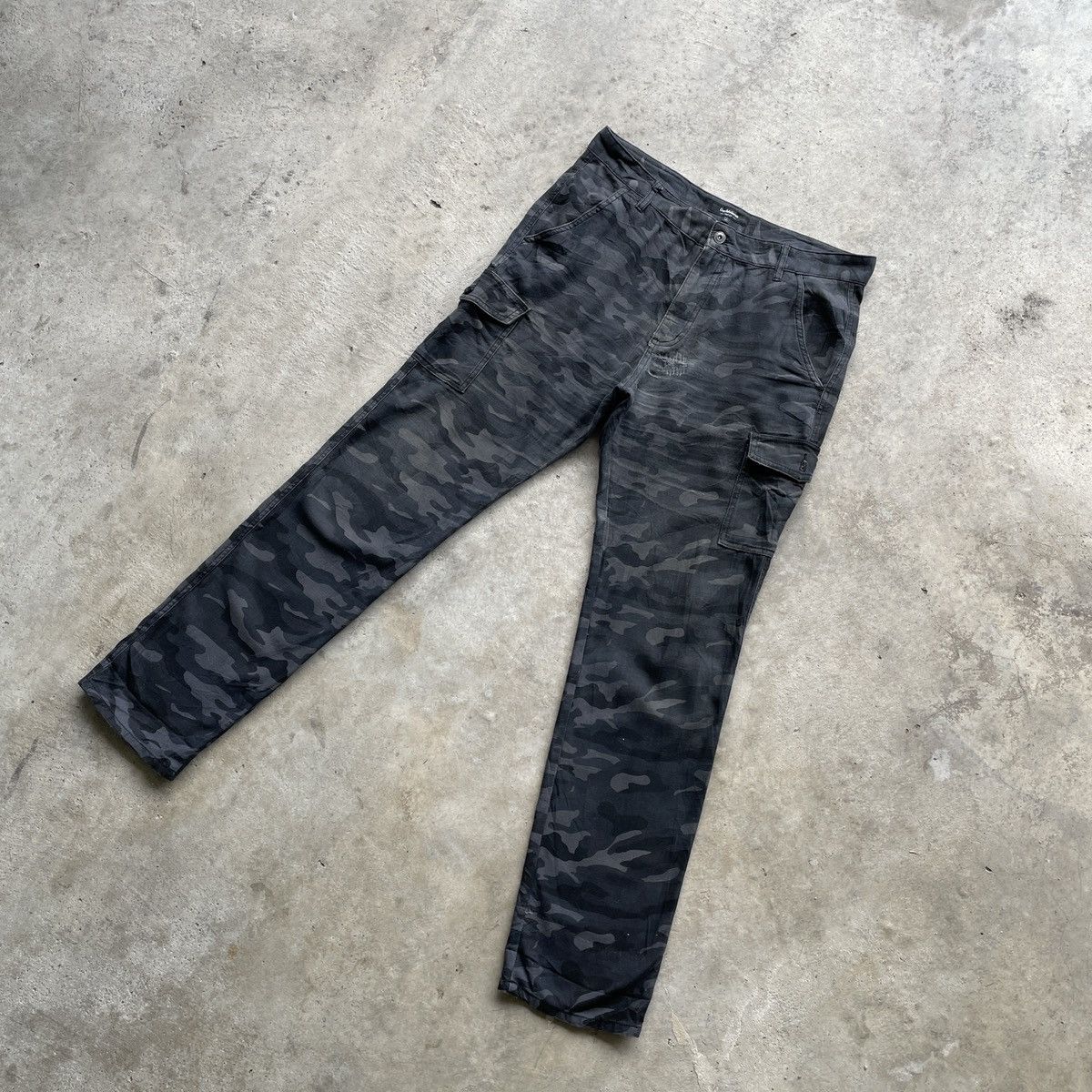 Japanese Brand W34x32💥 Double Focus Japan Faded Multipocket Cargo Pants Size US 34 / EU 50 - 2 Thumbnail
