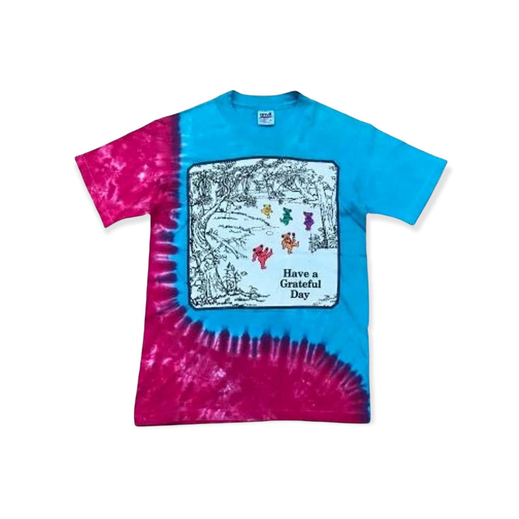 image of Band Tees x Grateful Dead Vintage 90's Grateful Dead Have A Grateful Day Tee in Tie Dye (Size Small