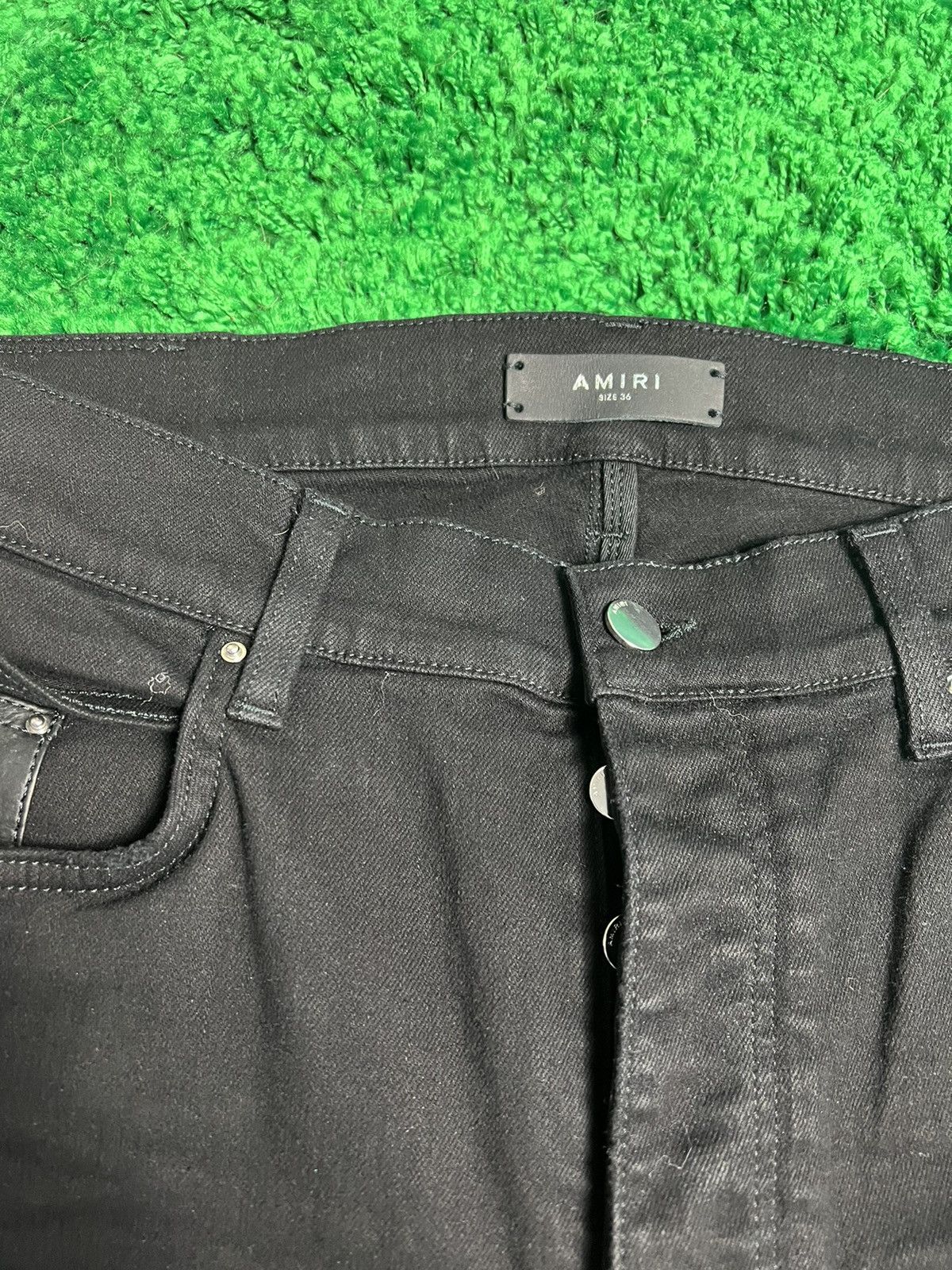 Amiri Amiri Workman Leather Patch Jeans Size US 36 / EU 52 - 3 Thumbnail