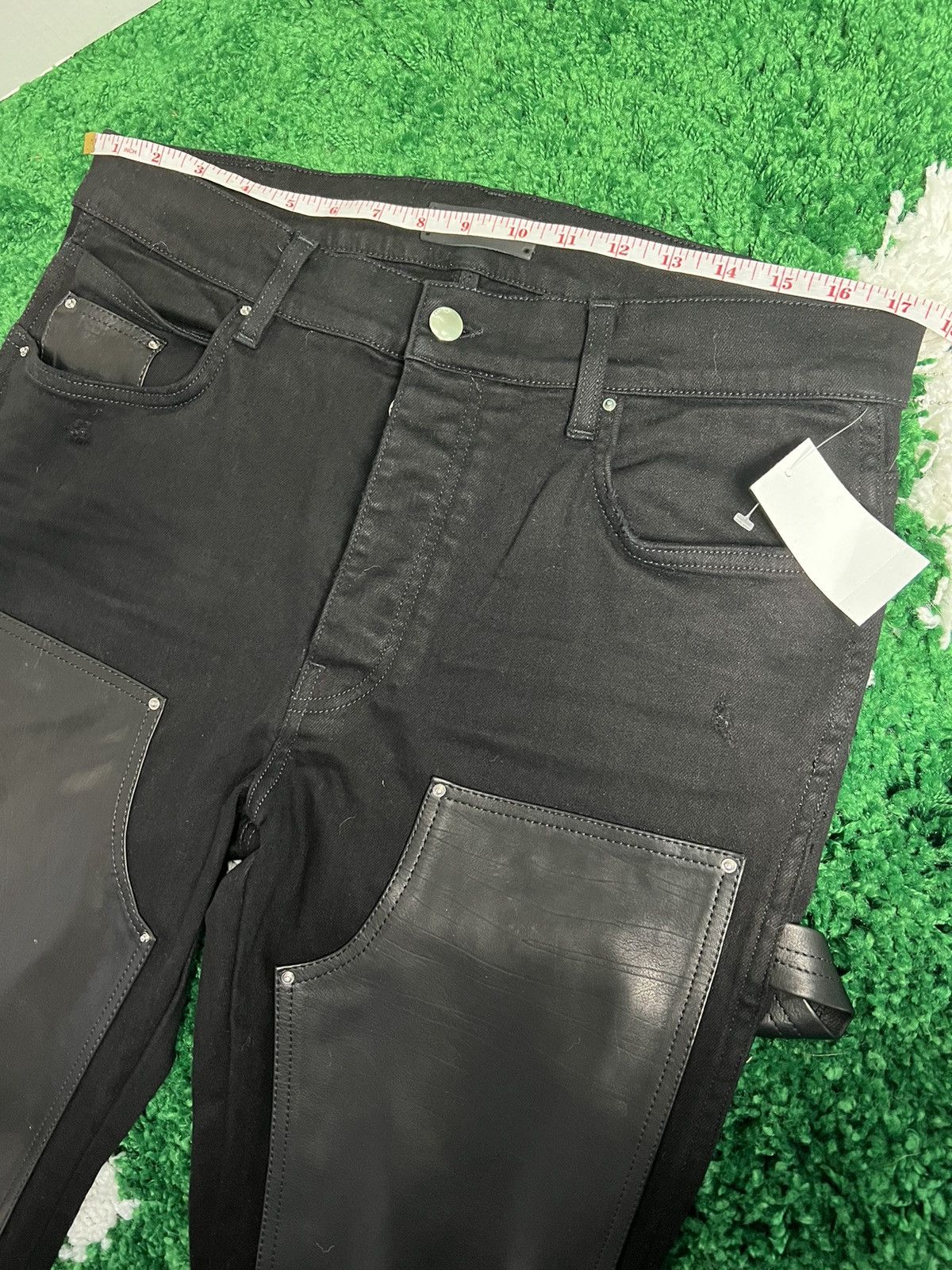 Amiri Amiri Workman Leather Patch Jeans Size US 36 / EU 52 - 6 Thumbnail